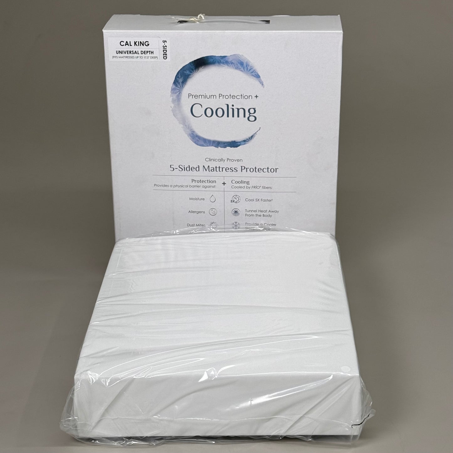 PURECARE Premium Protection Cooling 5-Sided Mattress Protector Cal King FRIOMP72