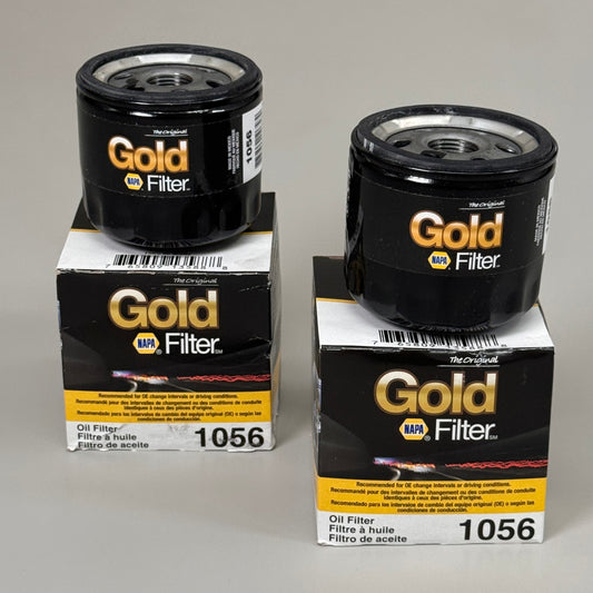 NAPA (2 PACK) Original Gold Oil Filter Enhanced Cellulose Media Material 21 Micron 1056