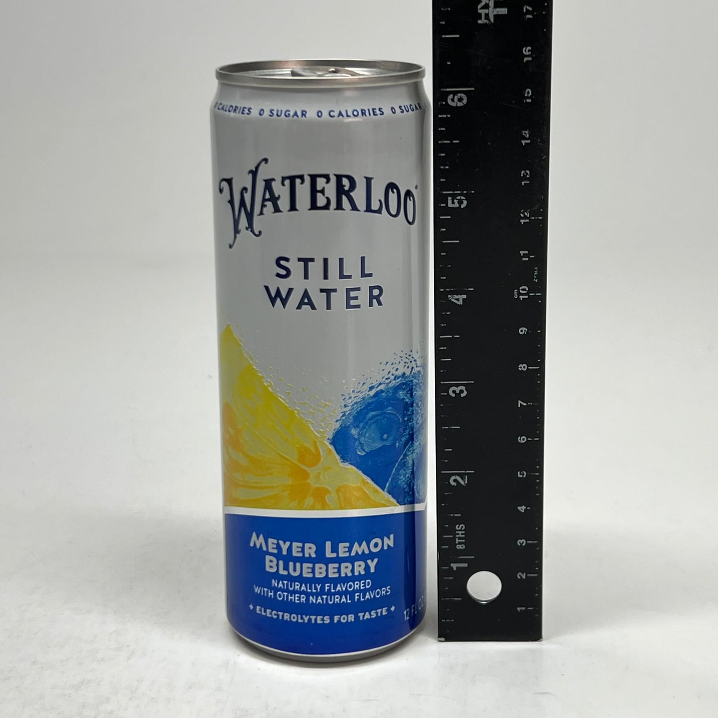 ZA@ WATERLOO (24 PACK) Meyer Lemon Blueberry Still Water 12 fl oz. BB 02/27