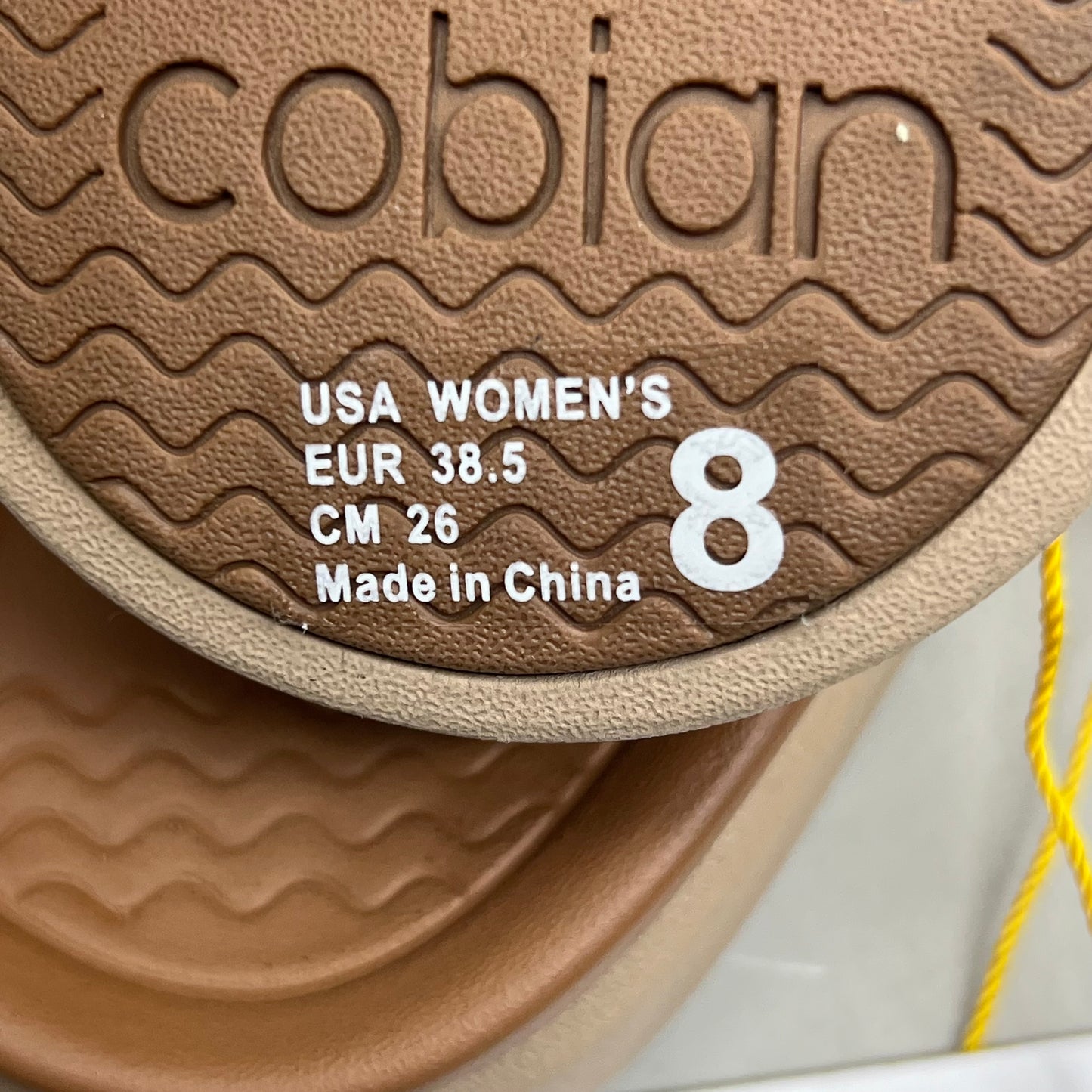 COBIAN Darby Synthetic Suede Strap Sandals Women's Sz 8, EU 38 Tan DAR24-230-8