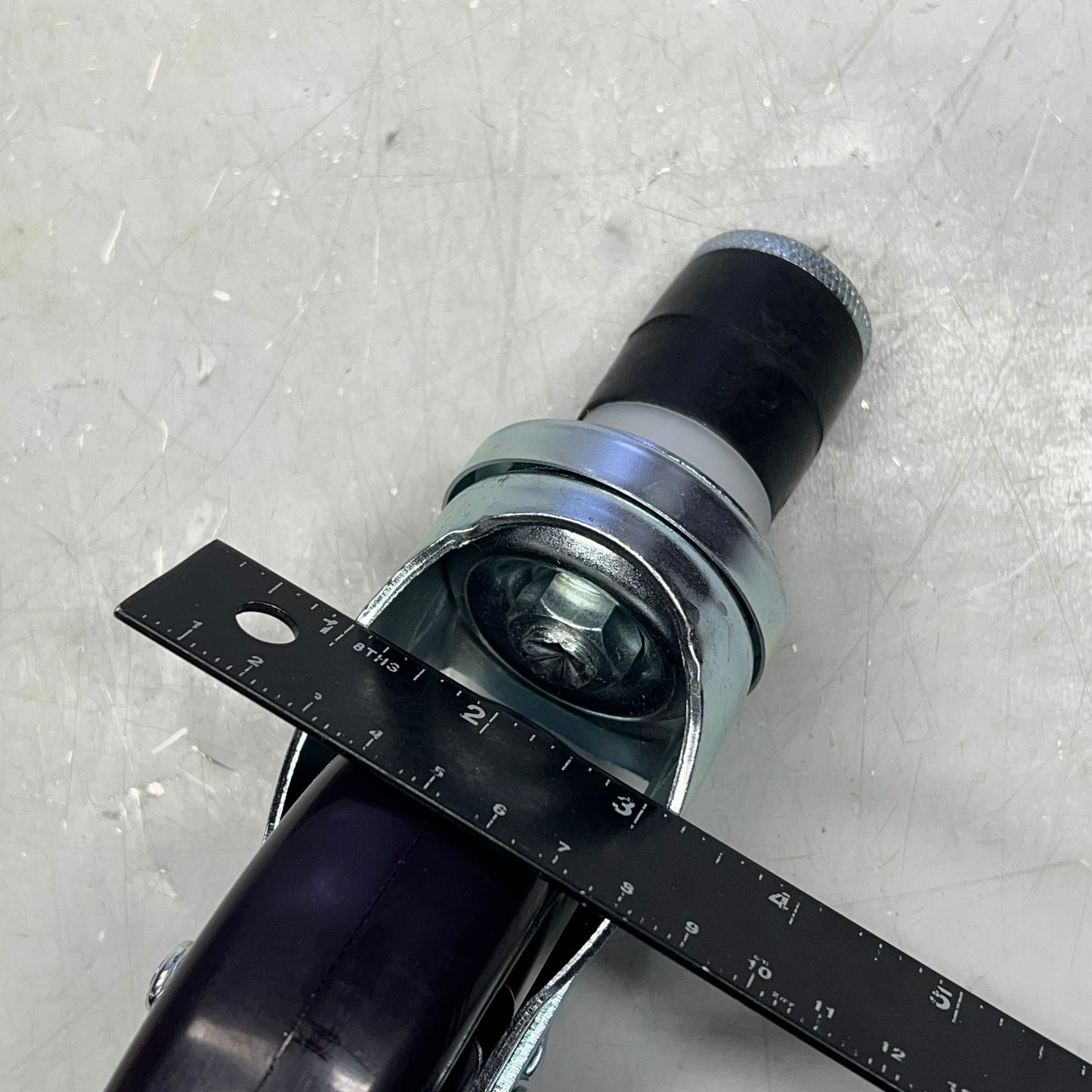 Caster Wheel W/ Brake For Work Table 5" Dia 3-1/4" W x 8-3/4" H Purple SLWTC005B