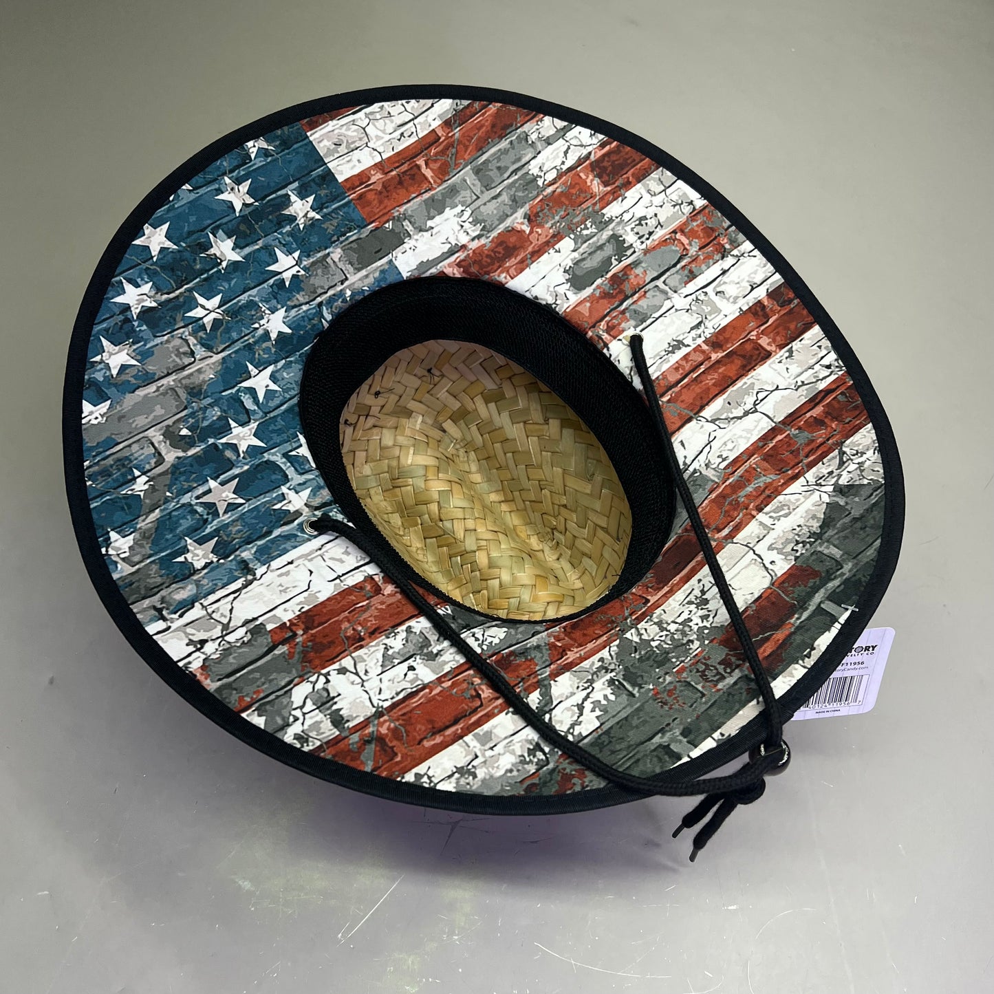 FUN FACTORY Novelty Natural Straw Hat 5.0 Patriotic (USA) 360 Degree Coverage