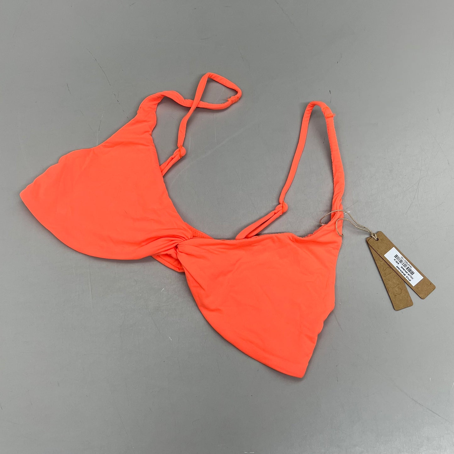 SKIMS Buttery Soft Knotted Bra Women's Sz M Neon Orange BR-SCN-0445