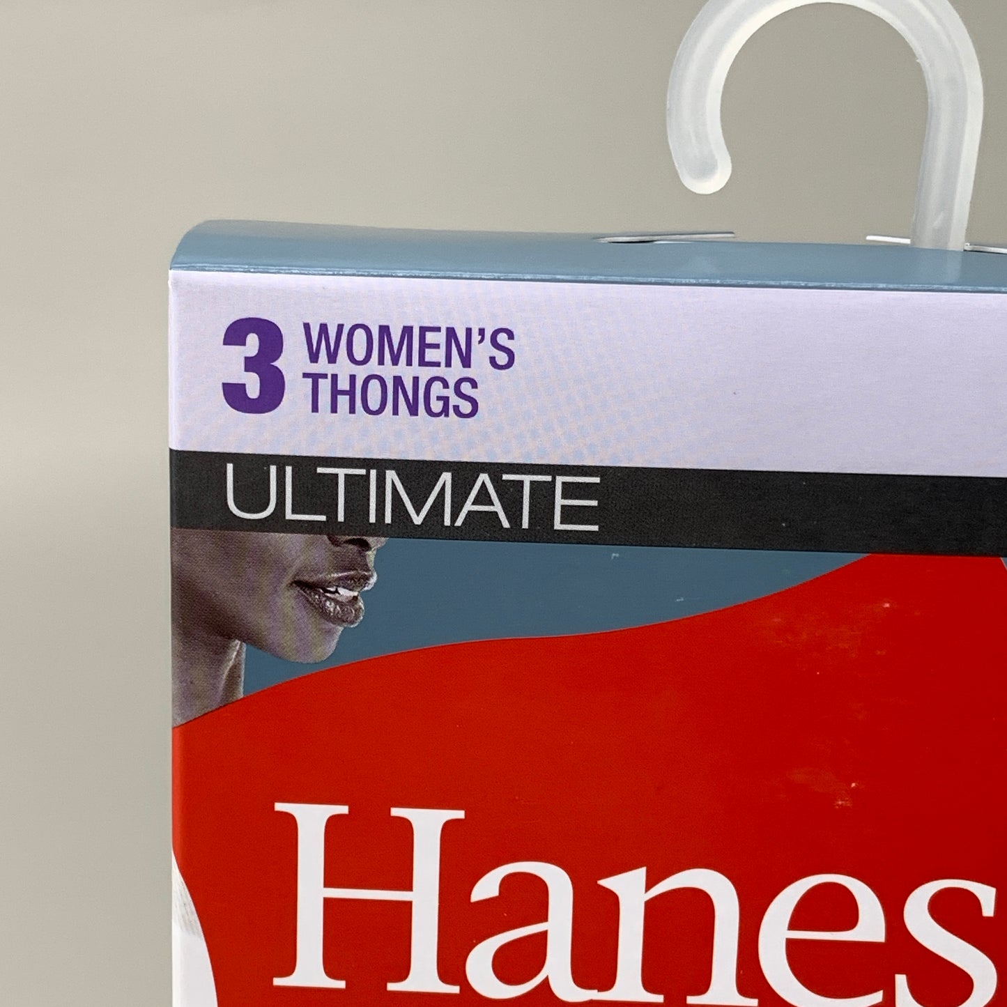 HANES 3 PACK!! Originals Women's Breathable Cotton Stretch Thongs Underwear Sz 5/S Navy/White/Floral 45U0BT