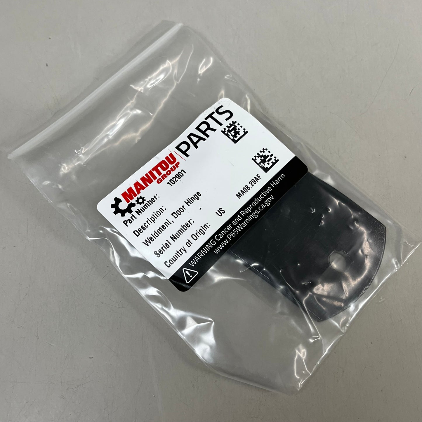 MANITOU GROUP PARTS Weldment Door Hinge Black 102901