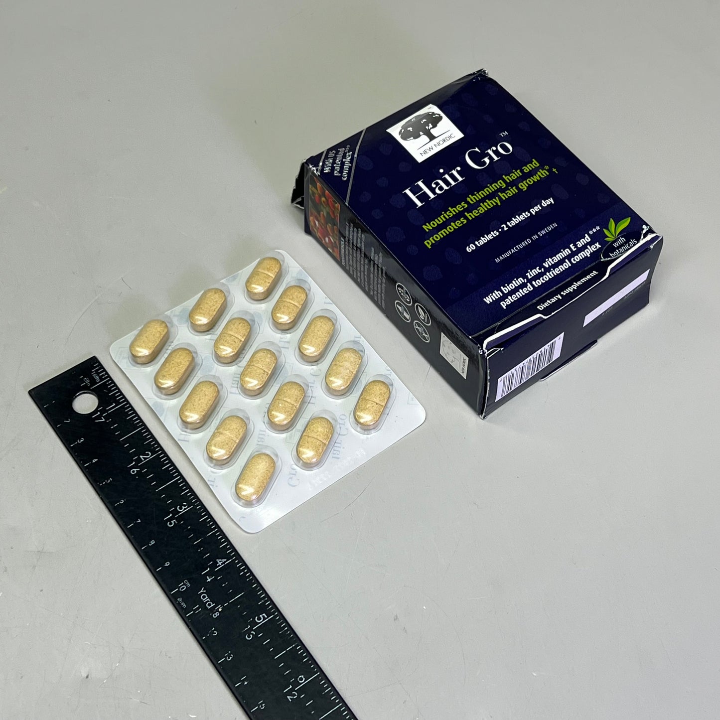 NEW NORDIC (60 TA BLETS) Hair Gro Healthy Grow/Nourishes Thinning Hair BB 05/27