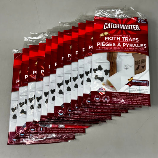 CATCHMASTER (12 Boards) Pantry Pest & Month Glue Board Trap Pheromones 2pk 812SD