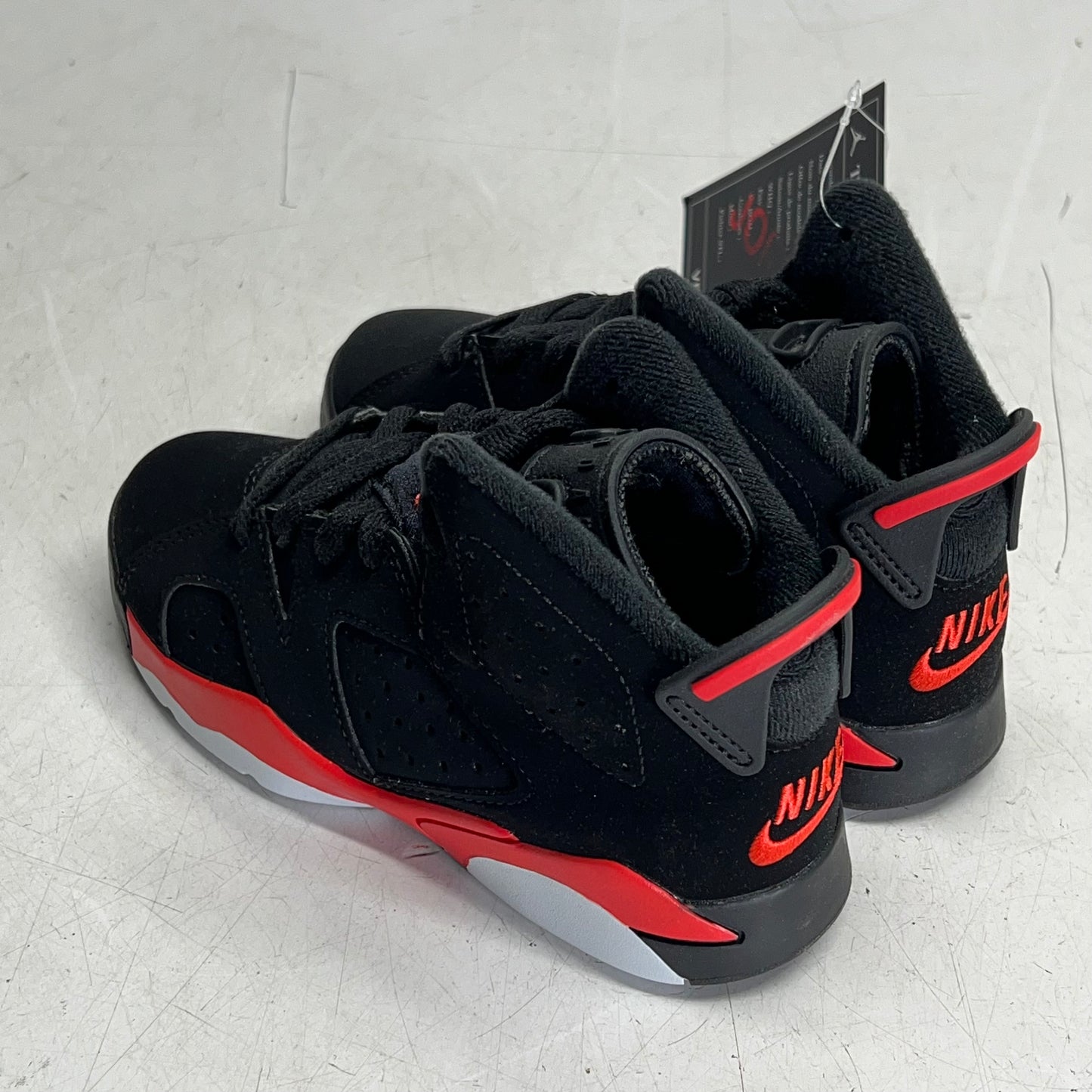AIR JORDAN Kids Preschool 6 Retro Basketball Shoes Boys Sz 10 5C Black/Crimson