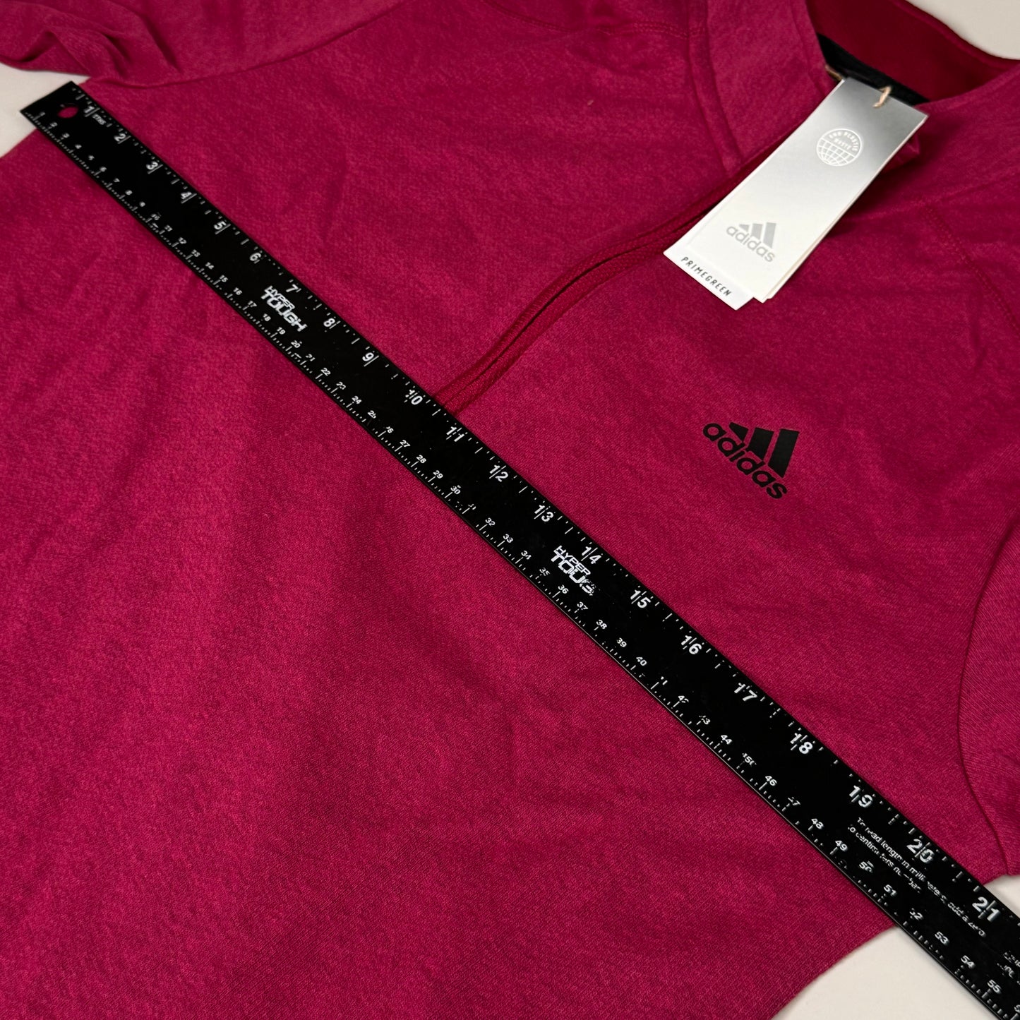 ADIDAS Men's 3 Stripe 1/4 Zip Golf Sweatshirt Sz-S Burgundy HA6144