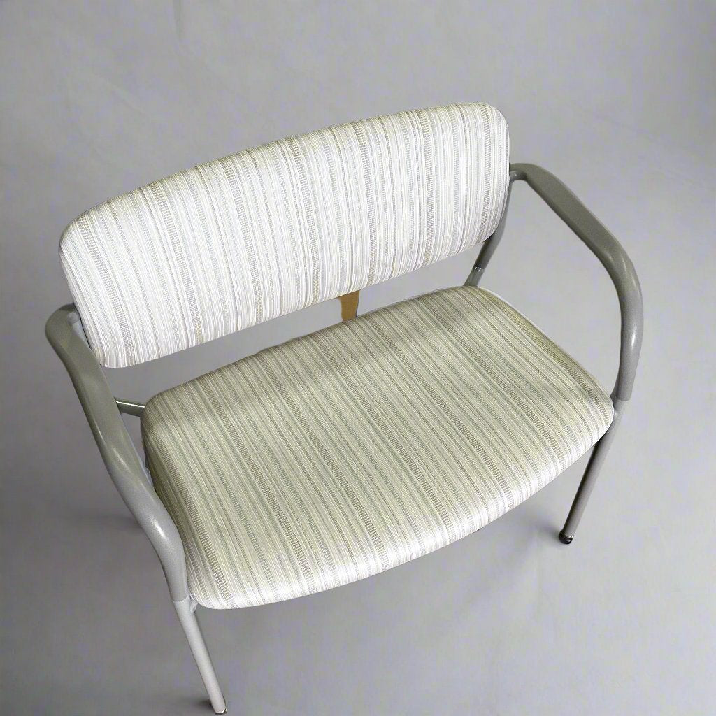 SitOnIt Office Chair 36"x32"x16" Cream Upholstery w/ Metal Frame