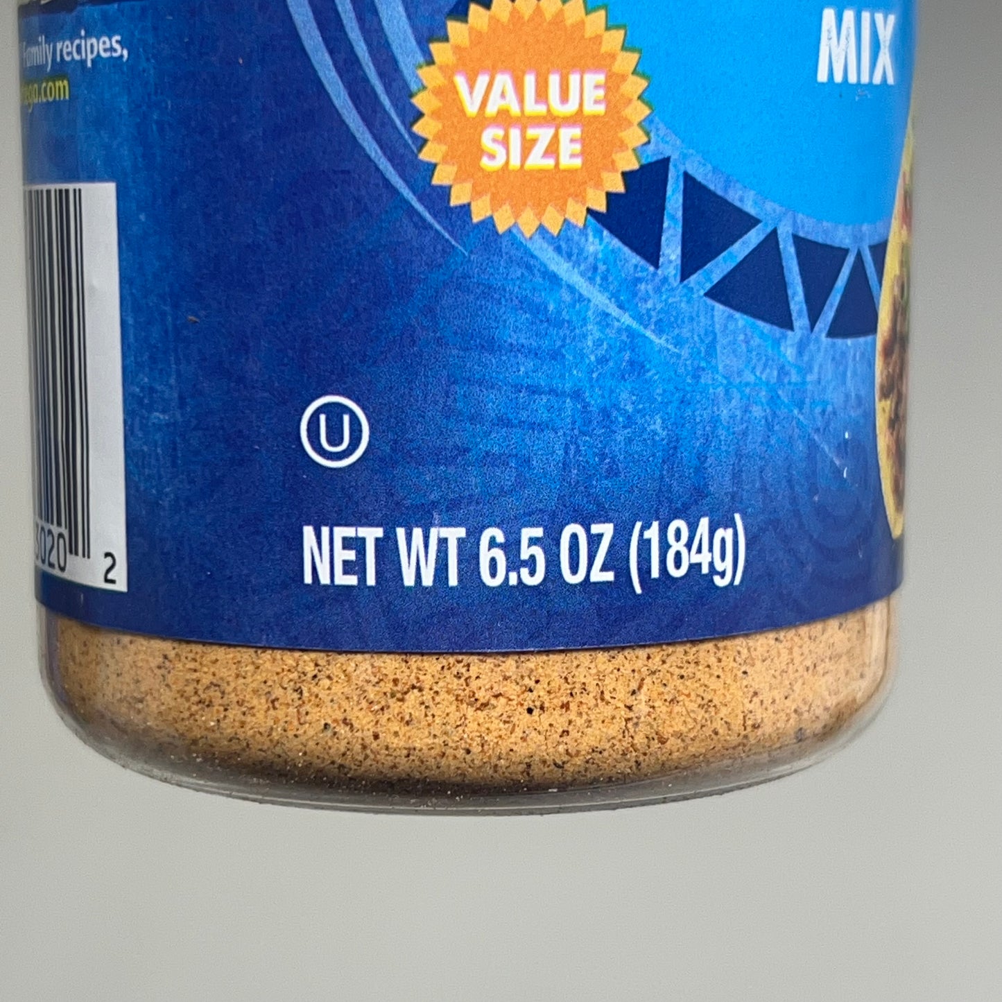 ORTEGA (6 PACK) Value Size Taco Seasoning Mix 40% Less Sodium 6.5 Oz BB 06/26