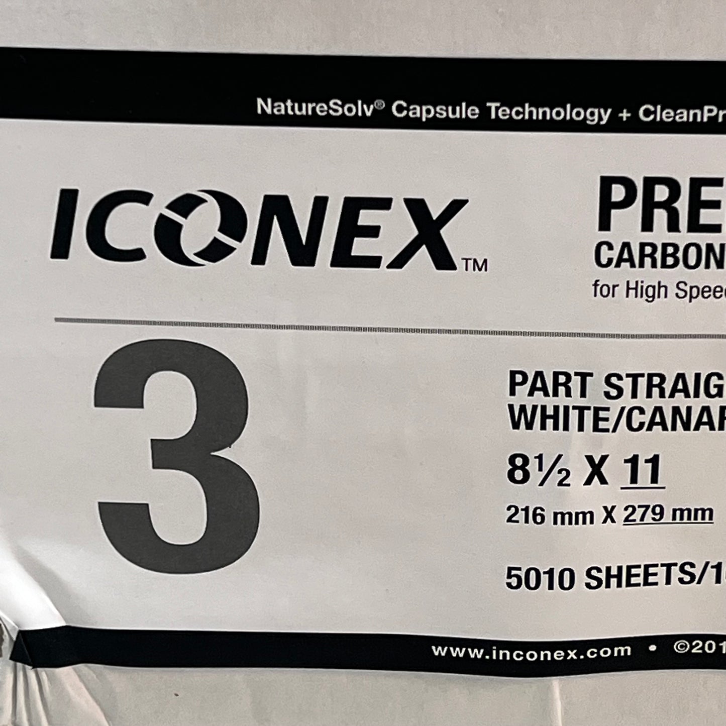 ICONEX (5010 SHEETS) Premium Digital Carbonless White/Pink/Canary 9077-1004