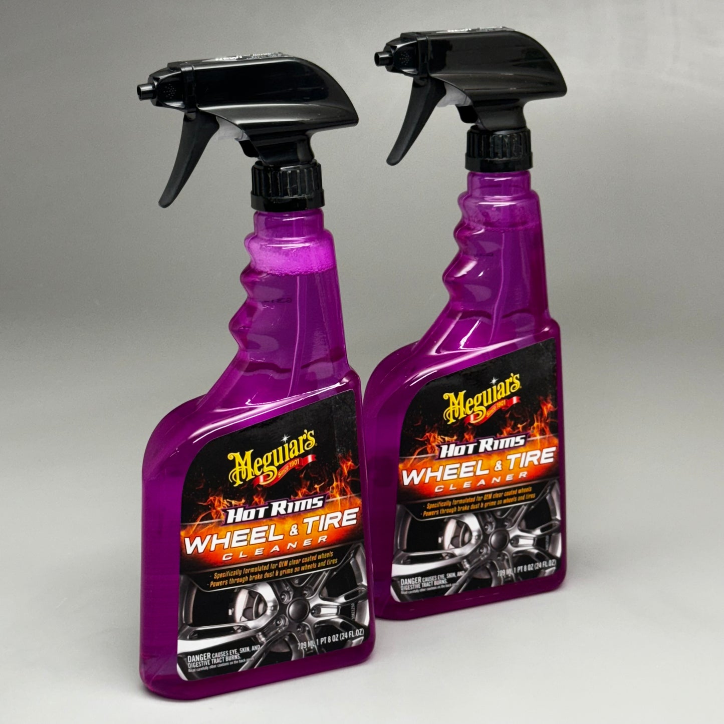 MEGUIAR’S (2 PACK) Hot Rims WHEEL & TIRE Cleaner 24 fl oz 5312-7