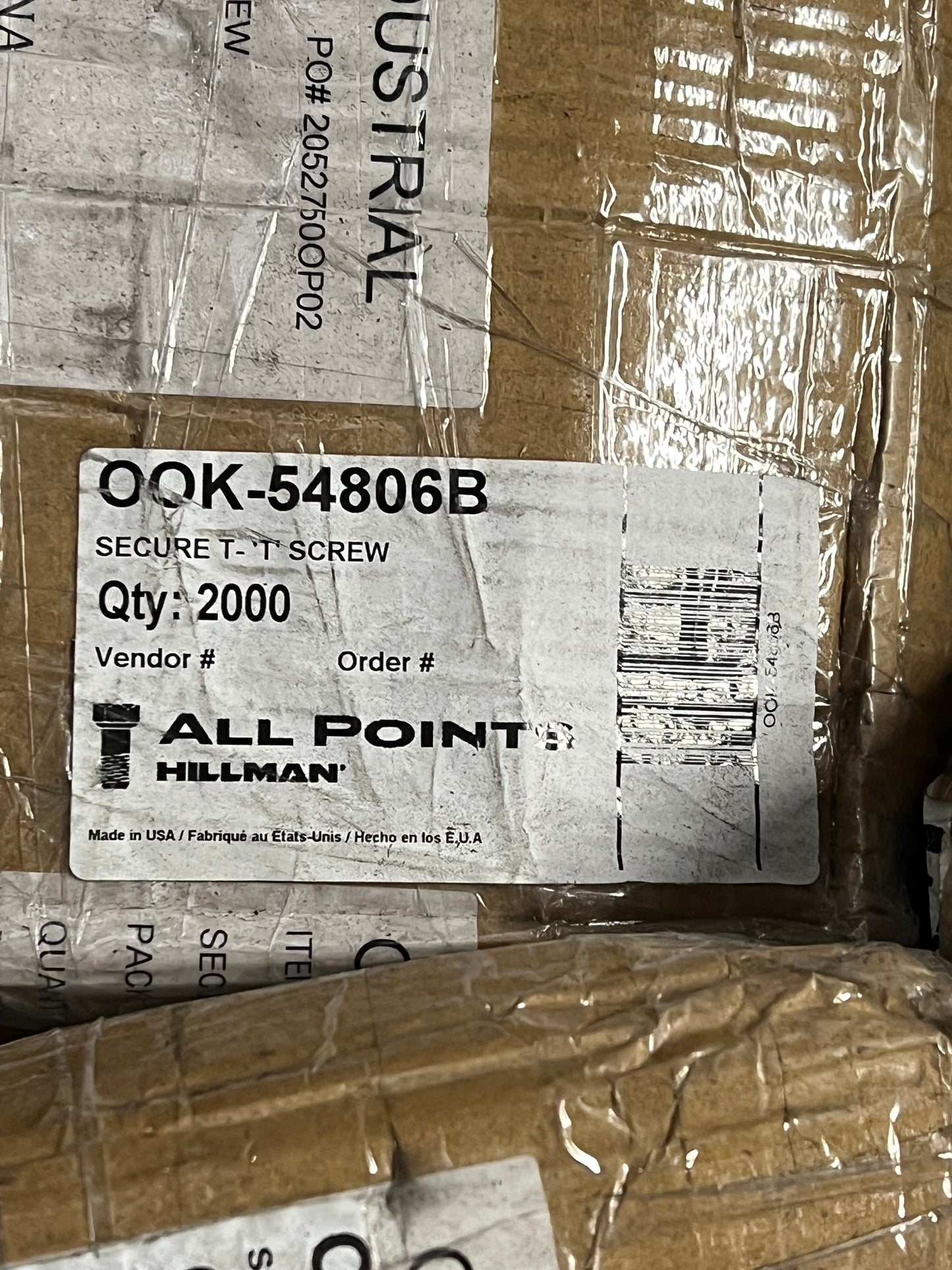 OOK INDUSTRIAL (100 PACK) Secure T-screw Hardware Fastener 54806B