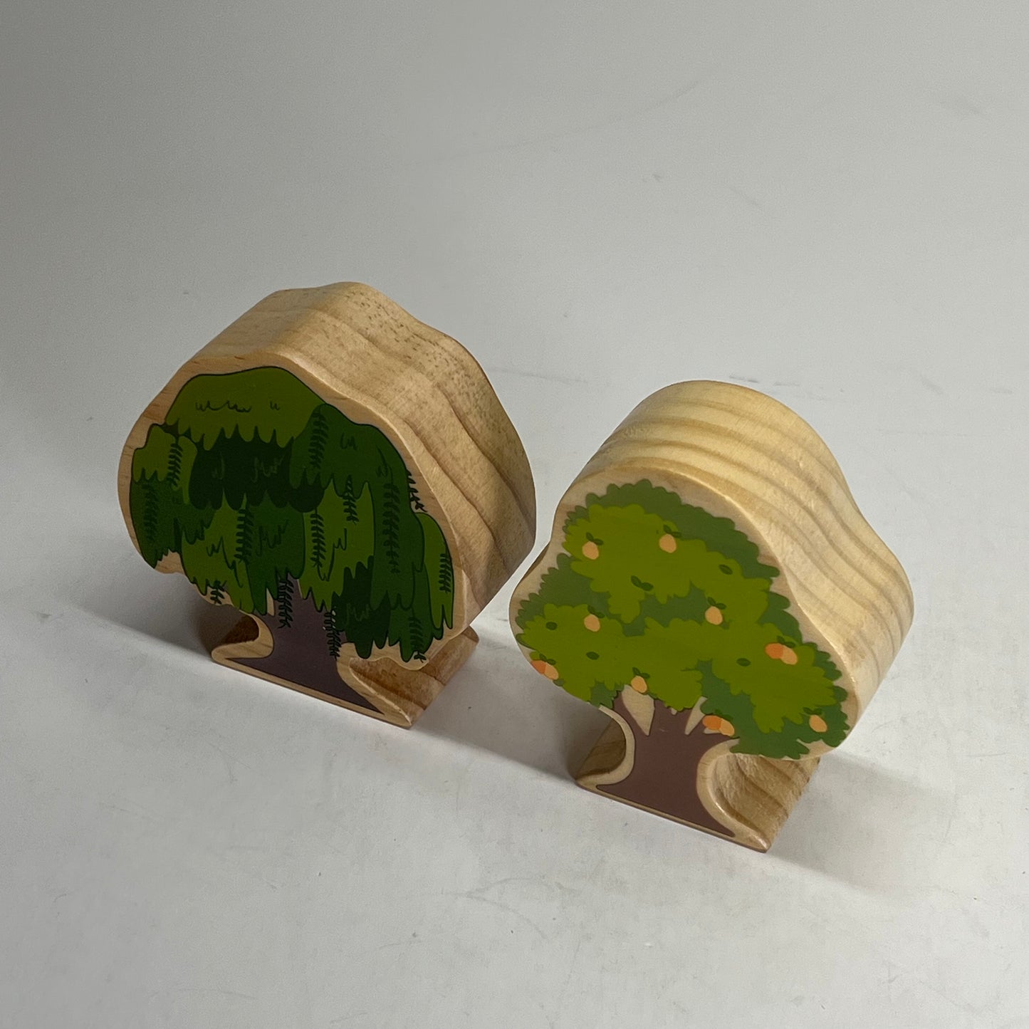 KAPLAN Four Seasons Double Sided Wood Trees Set 12 Piece Set Green 37395