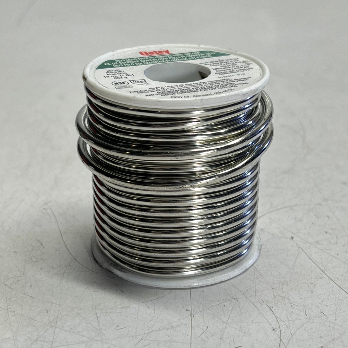 OATLEY Lead-free Plumbing Wire Solder 95/5 Lead-free Solid 1 lb 16 oz 22018
