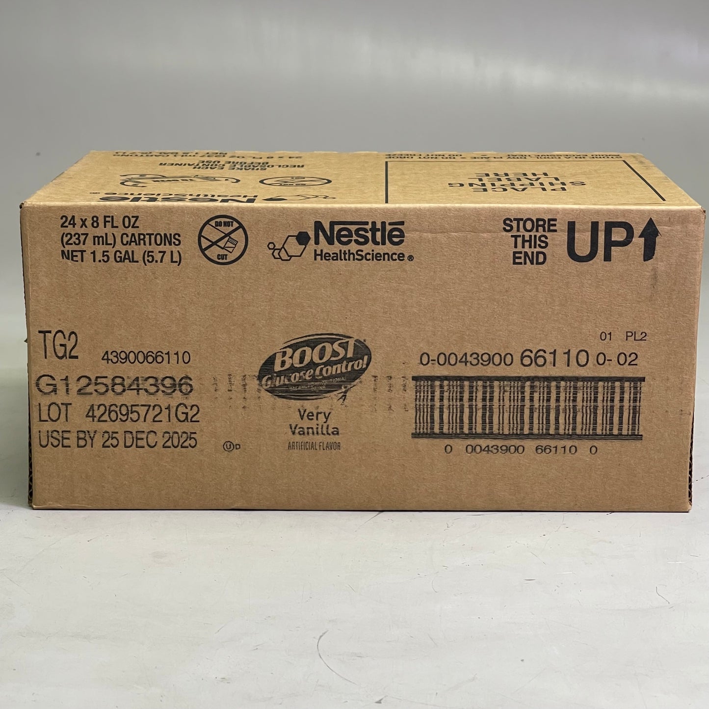 ZA@ NESTLE (24 Pack) Boost Breeze Very Vanilla Flavor 8 fl oz BB 12/25