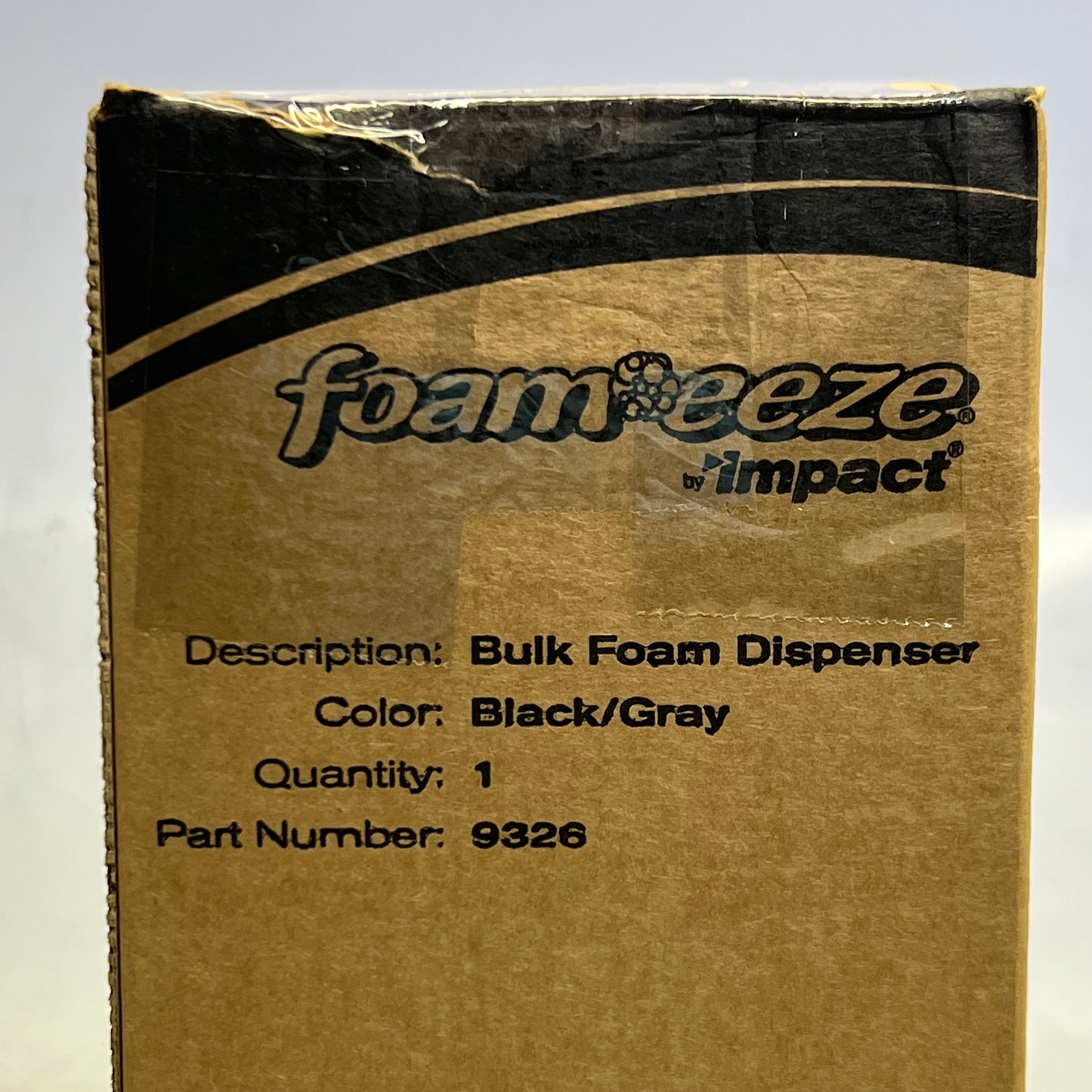 WAXIE Bulk Foam Dispenser Sz 10"H x 4.5"W, Black 9326