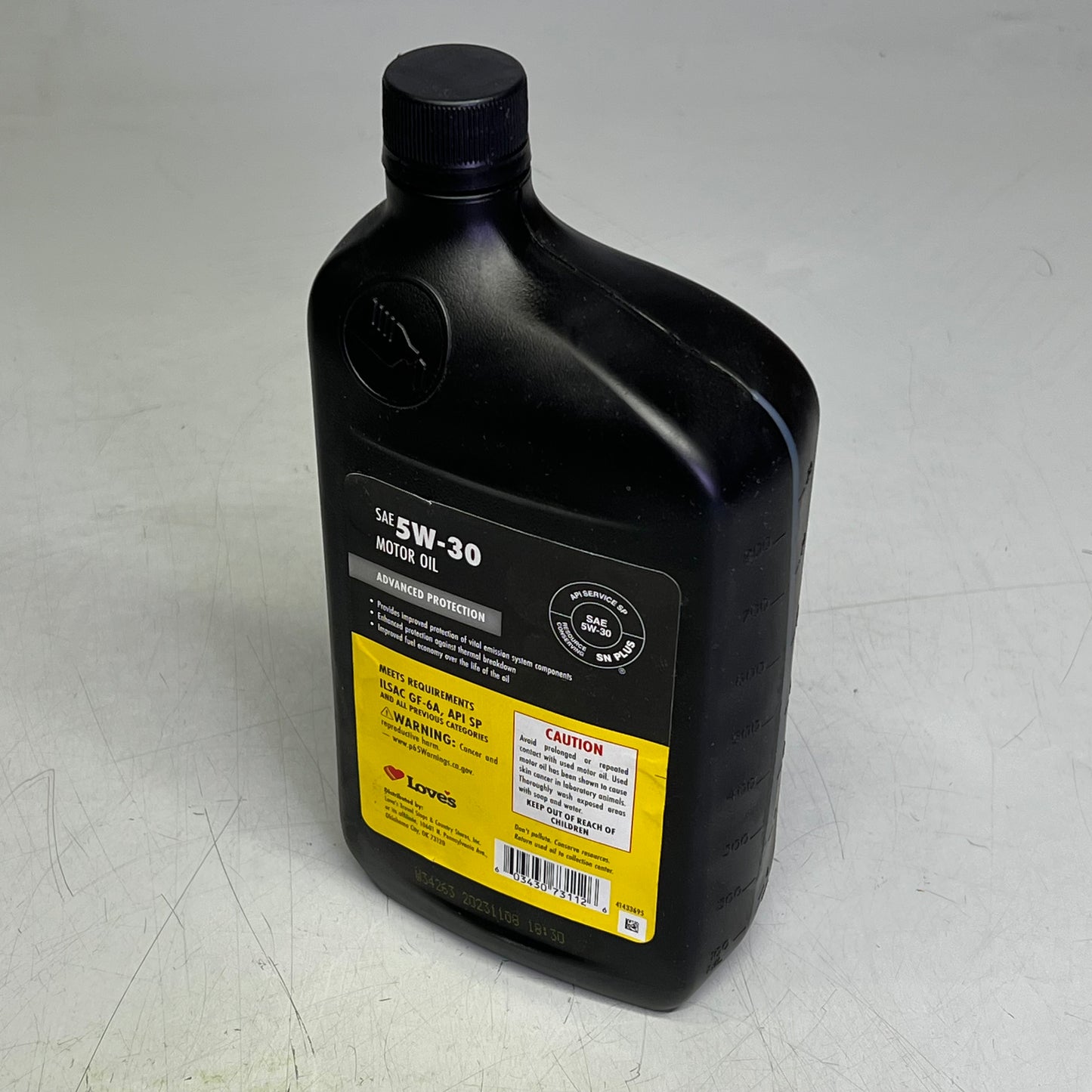 ZA@ LOVE'S (6 PACK, 1 QUART EACH) SAE 5W-30 Advanced Protection Motor Oil