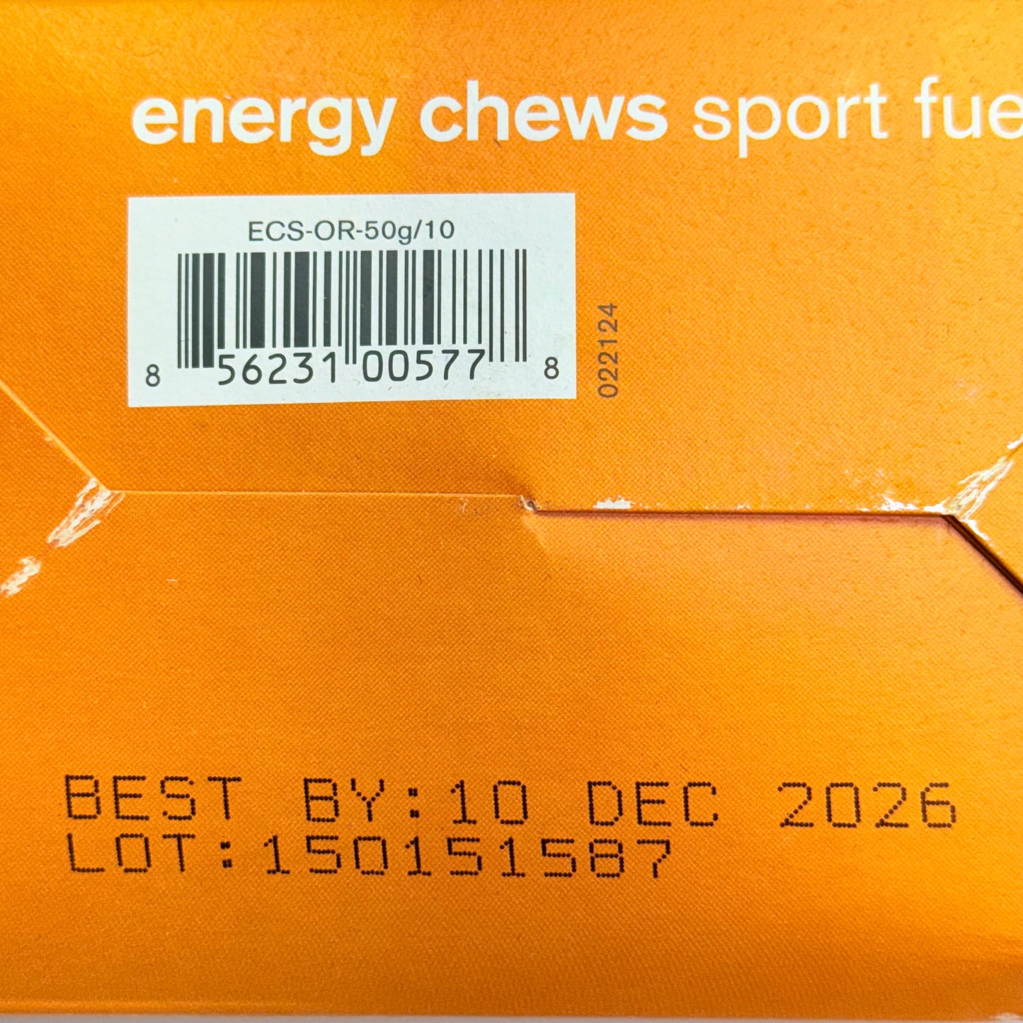 ZA@ SKRATCH (10 PACK) Orange Energy Chews 1.76 Oz BB 12/26 (New - Dented Box)