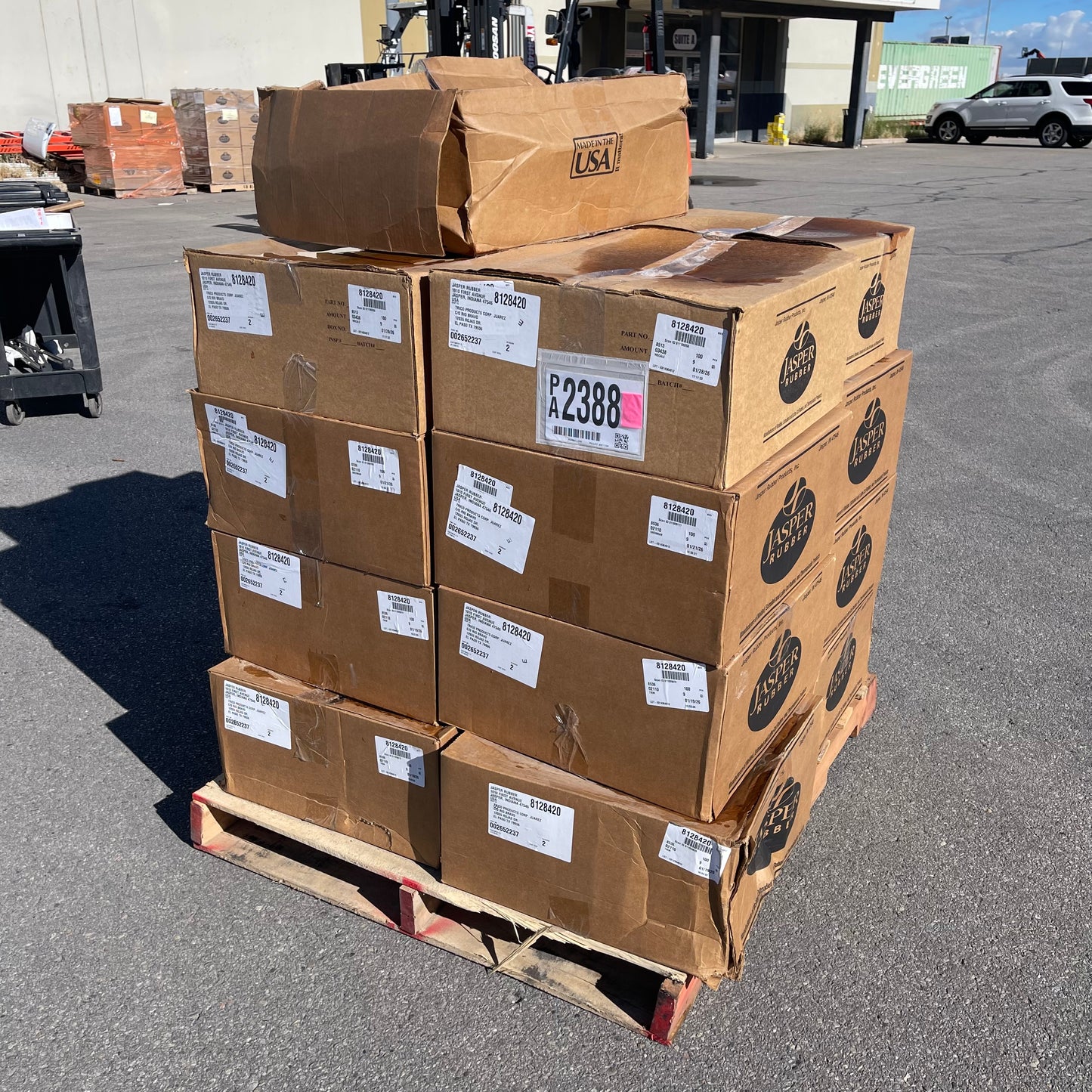 ZA@ Pallet of JASPER RUBBER Rectangle Gaskets 9"x6" 002652237 (AS-IS)(A)