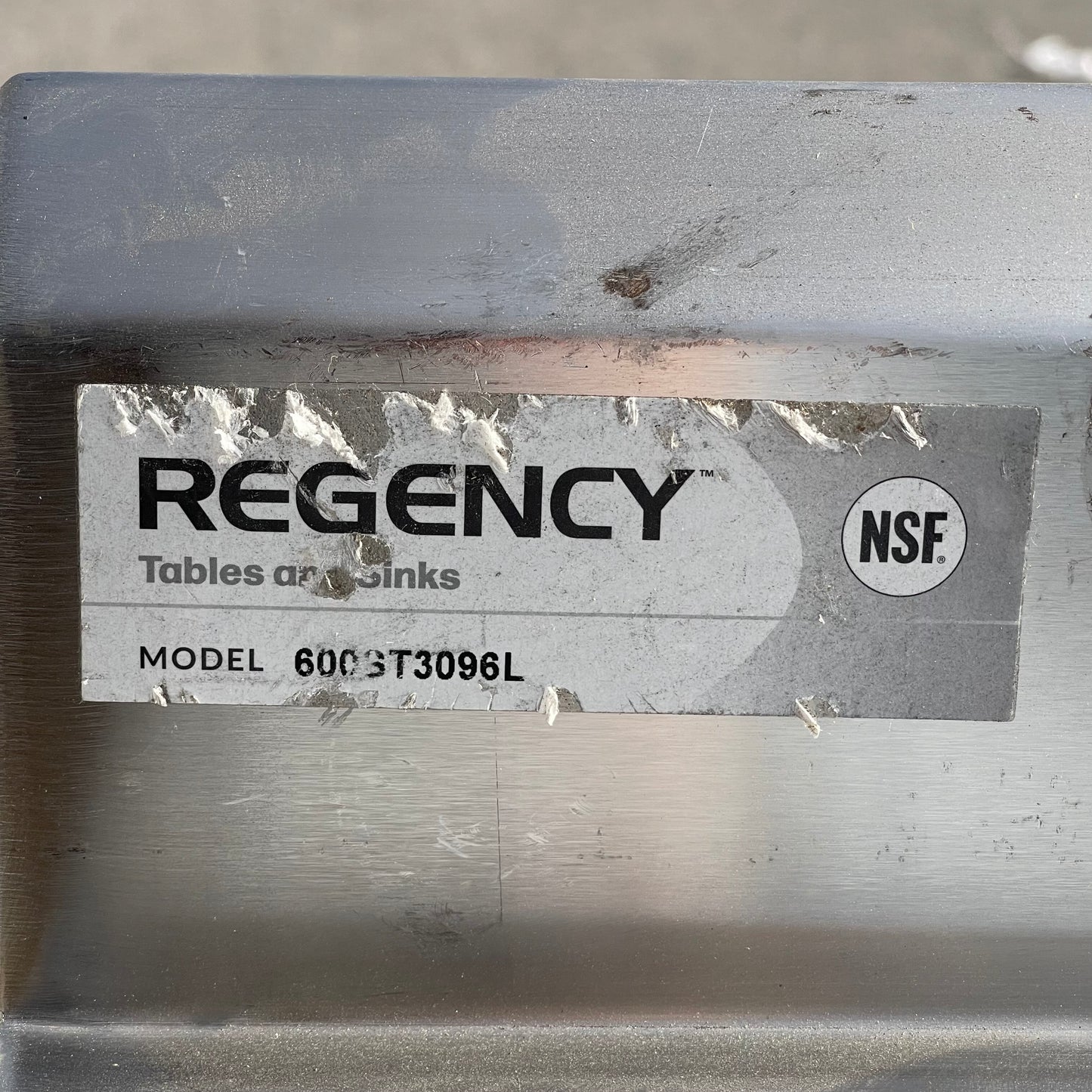 Z@ Pallet of REGENCY Work Table w/ Left Sink Stainless Steel 600ST3096L (AS-IS, Bent)