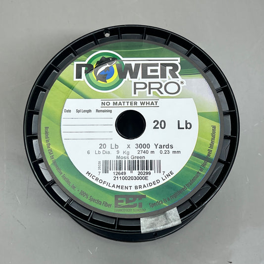 POWER PRO High-Performance Spectra Braid Abrasion Resistant  20lb X 3000 Yds