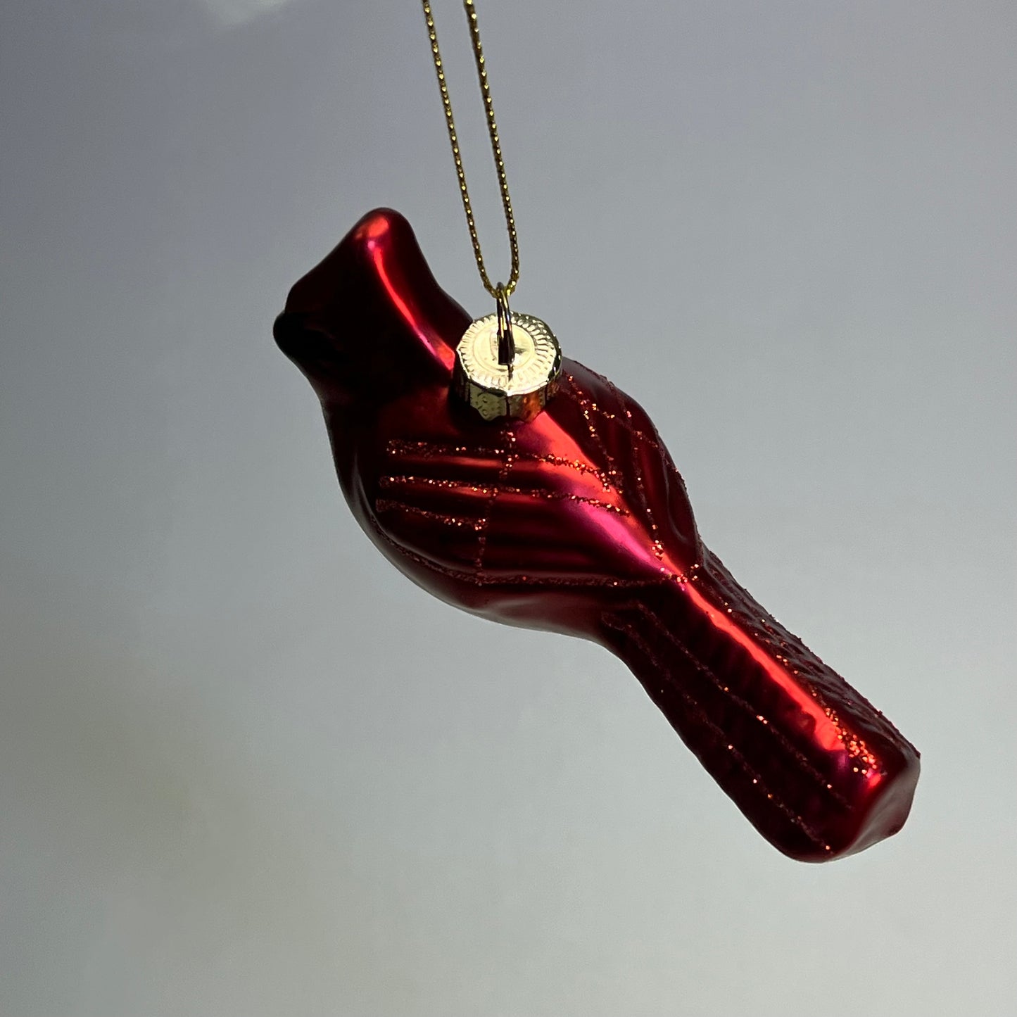 GERSON (5 PACK) Hand Blown Glass Northern Cardinal Ornaments 4.5" Red 2161810