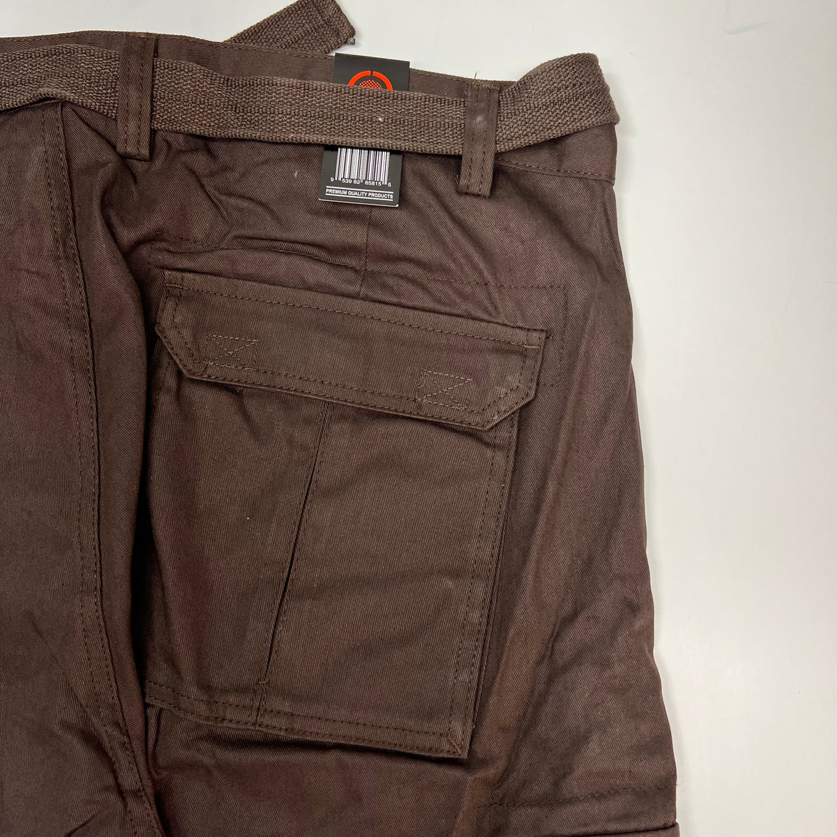 NOIZ Premium Jeans Cargo Pants W/ Belt Men's Sz 44/32 Brown KP610M