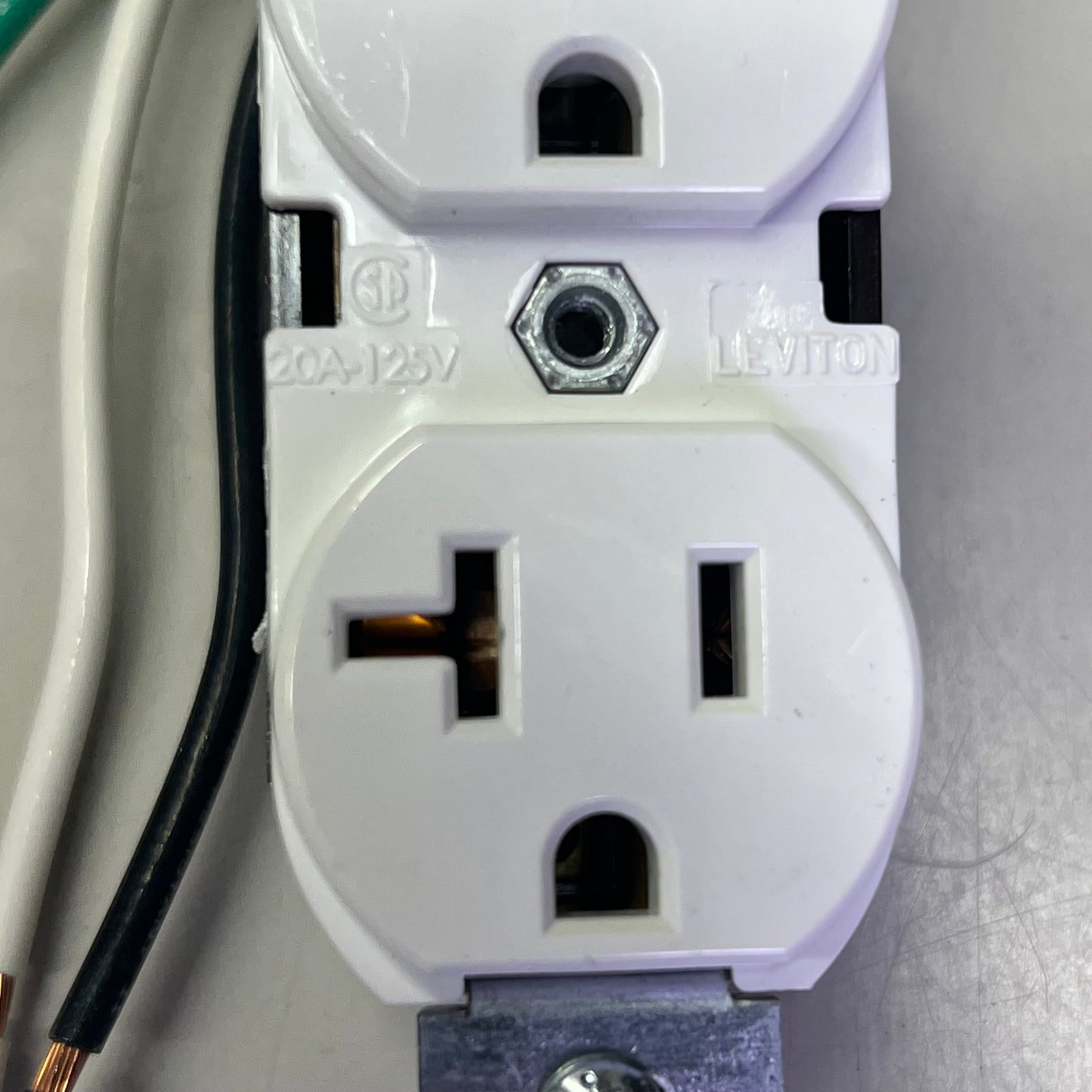 LEVITON (2 PACK) Duplex Receptacle/Outlet Industrial Grade 20 Amp White 5362-LW