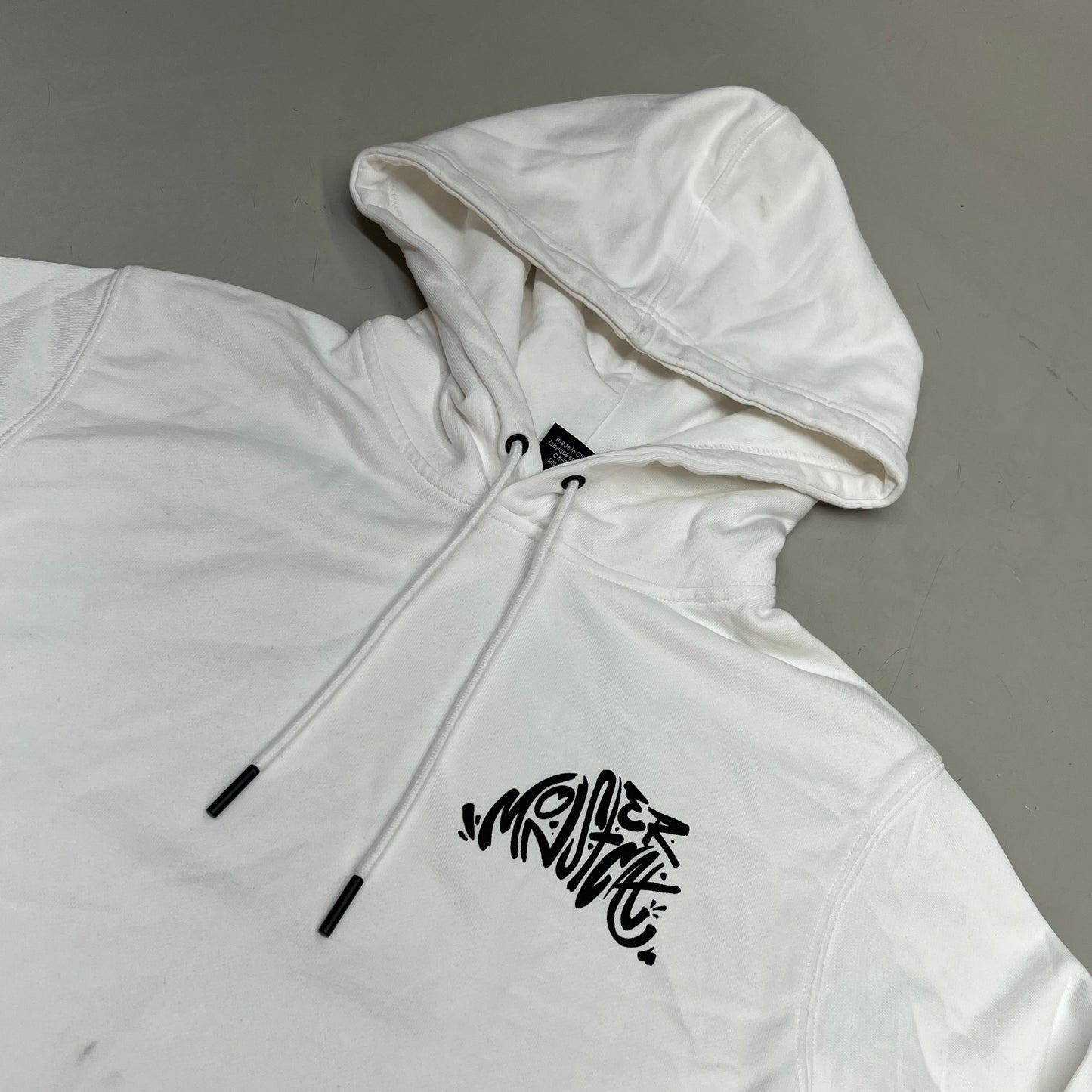 MONSTERCAT Records Adjustable Waist Sweatshirt Korean Fighter Men's Sz M White