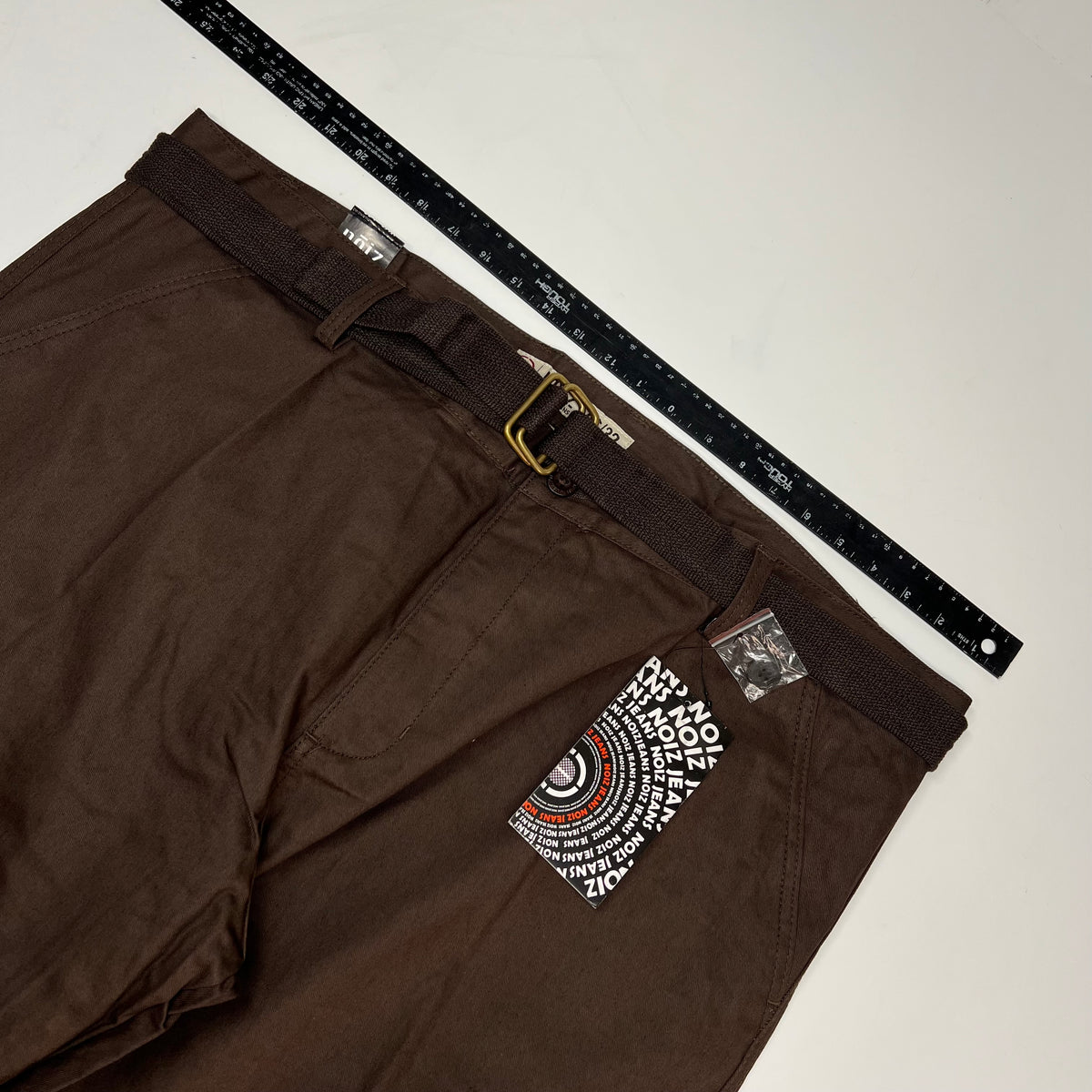 NOIZ Premium Jeans Cargo Pants W/ Belt Men's Sz 46/32 Brown KP610M