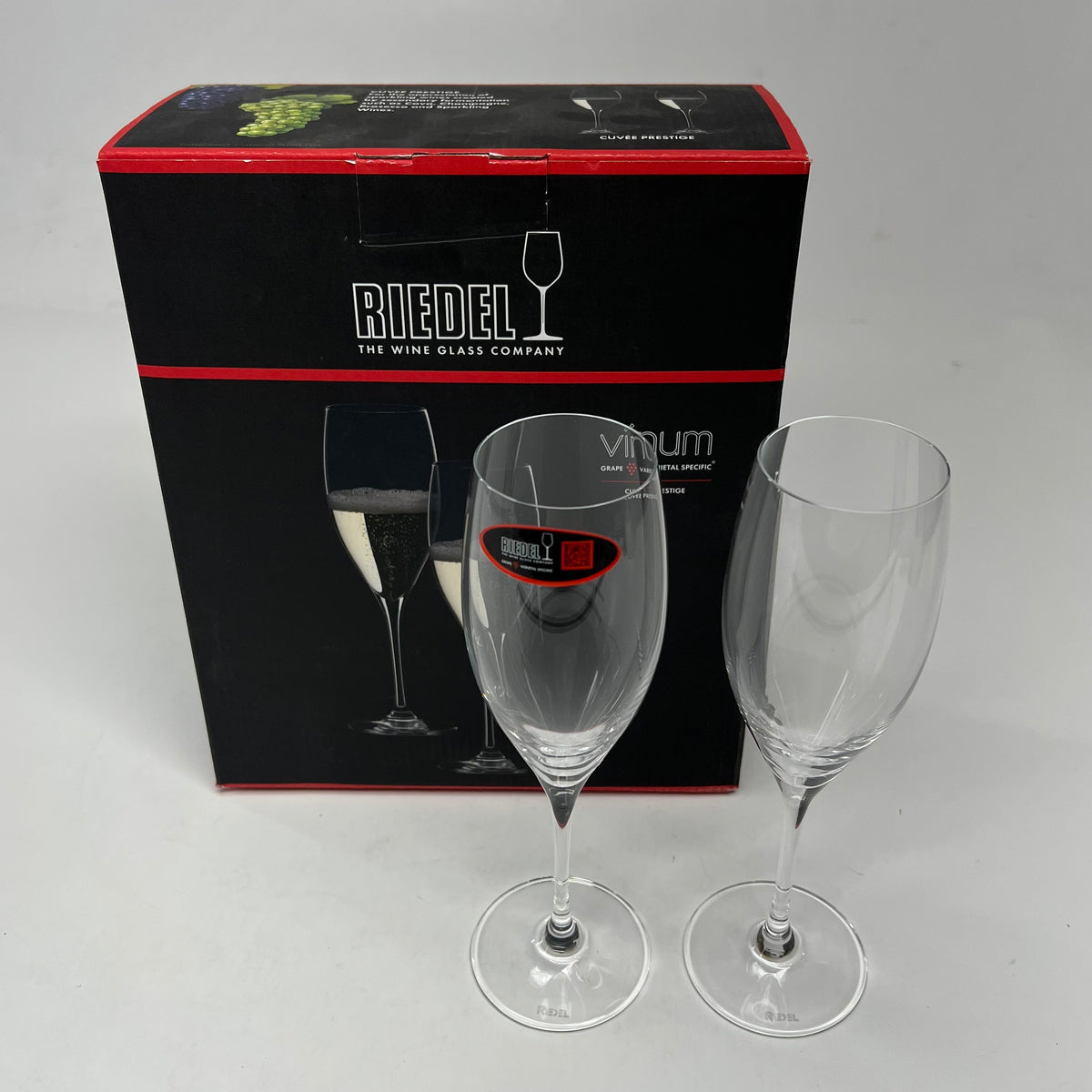 RIEDEL (SET OF 2) Vinum Crystal Cuveé Prestige Wine Glasses Dishwasher Safe