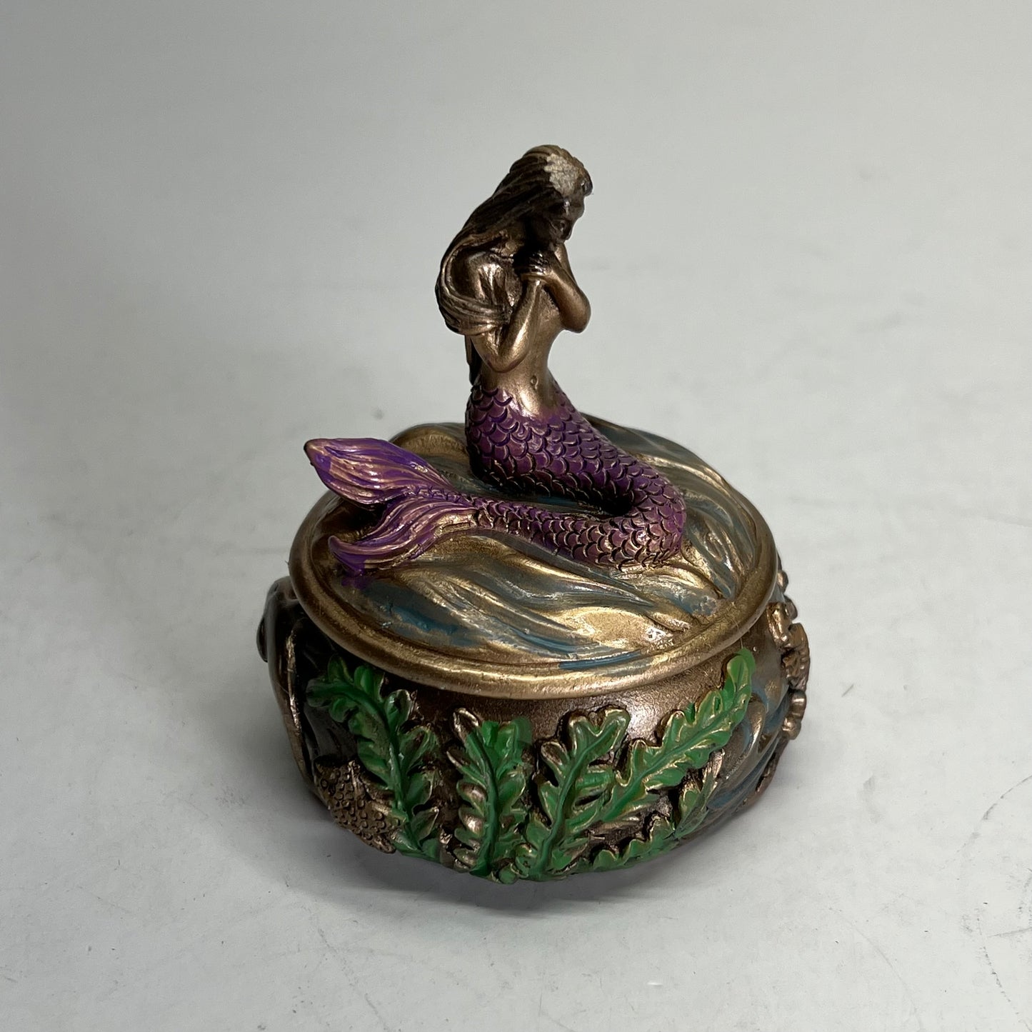 SUMMIT COLLECTION Decorative Art Nouveau Mermaid Box Collectable Multicolor