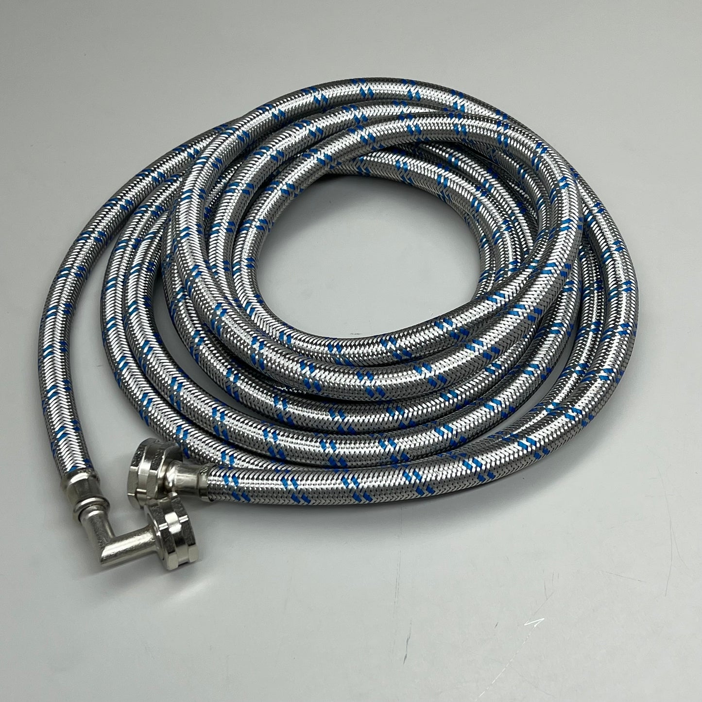 HIPPOHOSE Stainless Steel Braided Washer Machine Hose Single Sides 90 Degree Elbow Fits all Models 16ft X0037DH64B