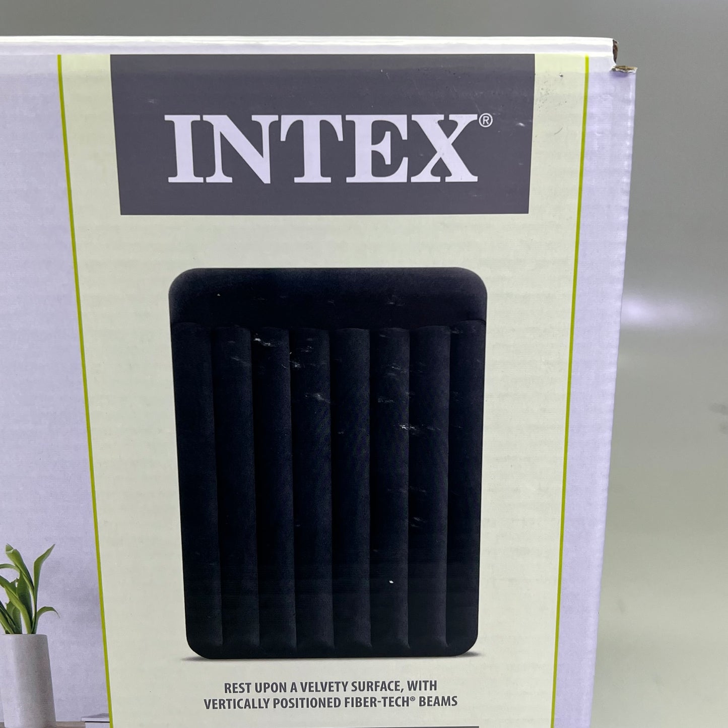 INTEX Dura-Beam Plus Pillow Rest Air Mattress Built-In Pump Queen 16.5" 64123ED