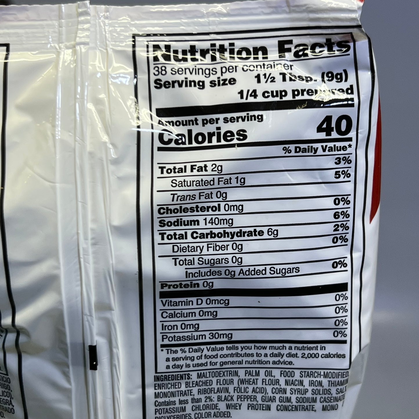 ZA@ CONESTOGA (12 PACK) Low Sodium Peppered Biscuit Gravy Mix 12 oz. 99484 A