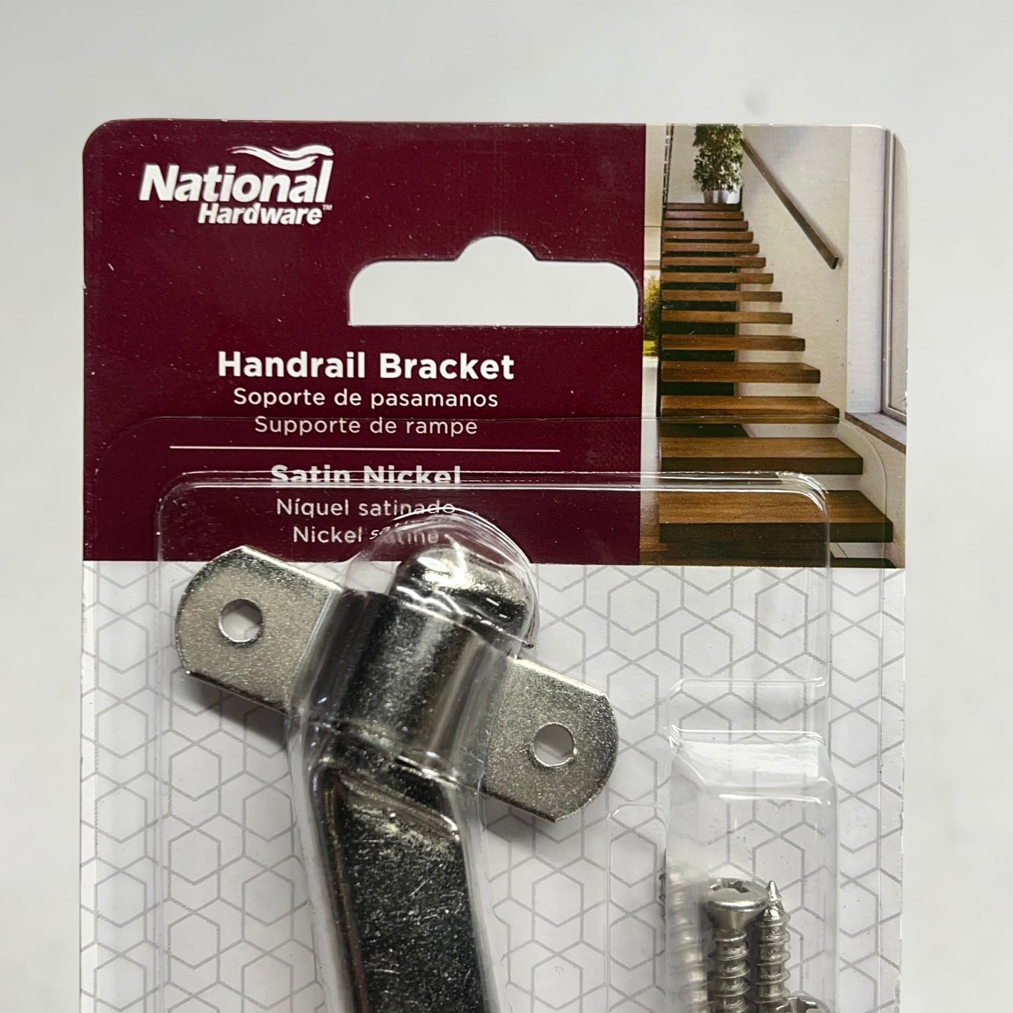 NATIONAL HARDWARE (2 PACK) Hand Rail Bracket 250 lb Satin Nickel N325-548