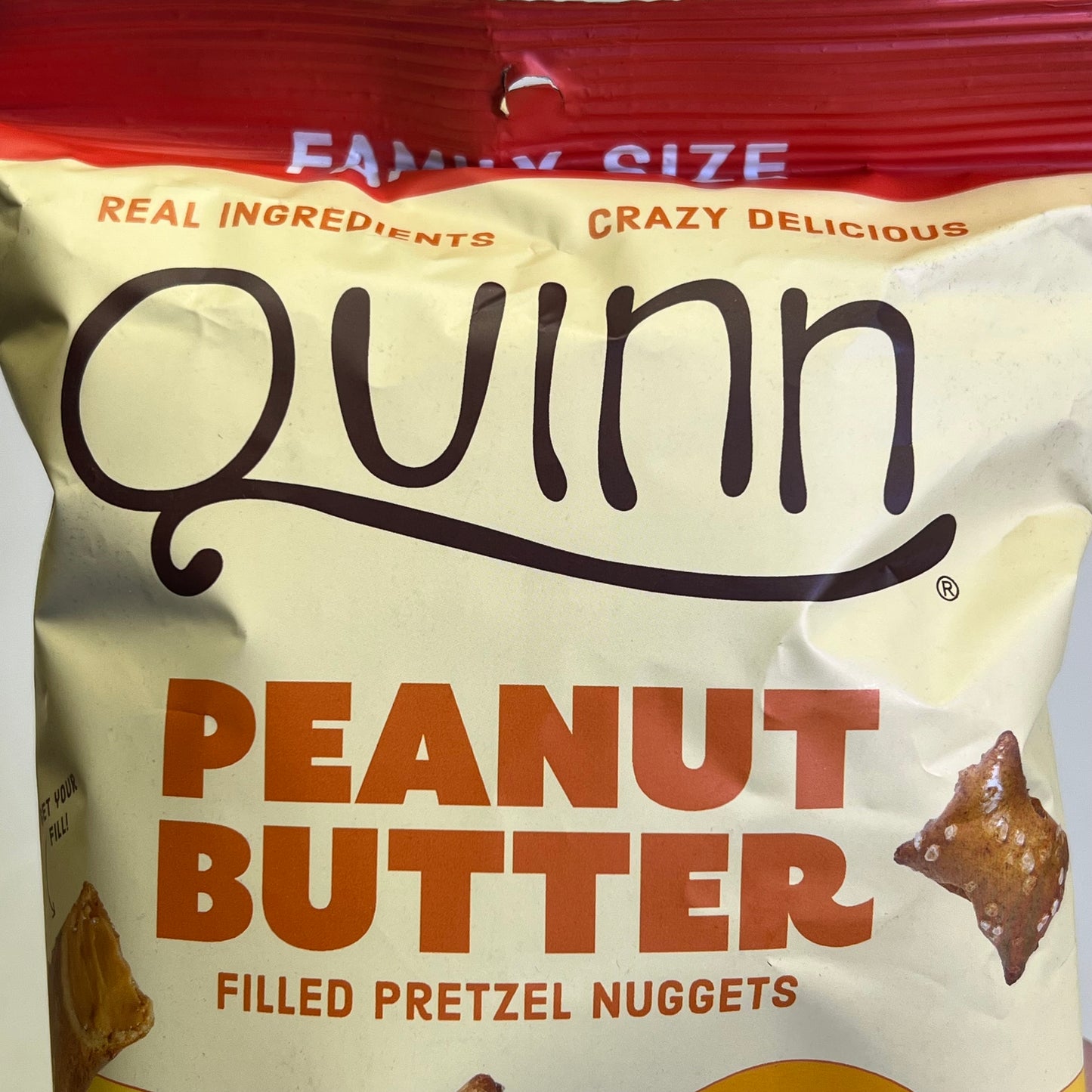 ZA@ QUINN (7 PACK) Peanut Butter Filled Pretzel Nuggets 11oz BB 06/26
