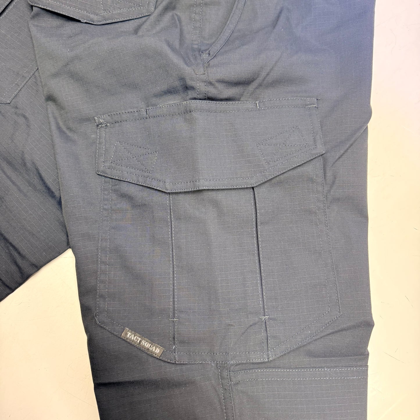 TACT SQUAD Tact Stretch Mini Ripstop Trouser Poly/Cotton Men's Sz 16 Dk Navy T7511