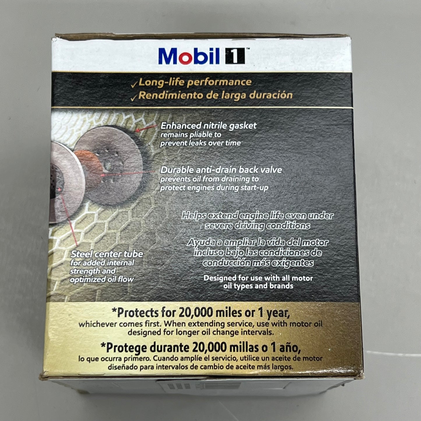 MOBIL1 (2 PACK) Extended Performance oil Filter Protects 20,000 Miles M1-102A