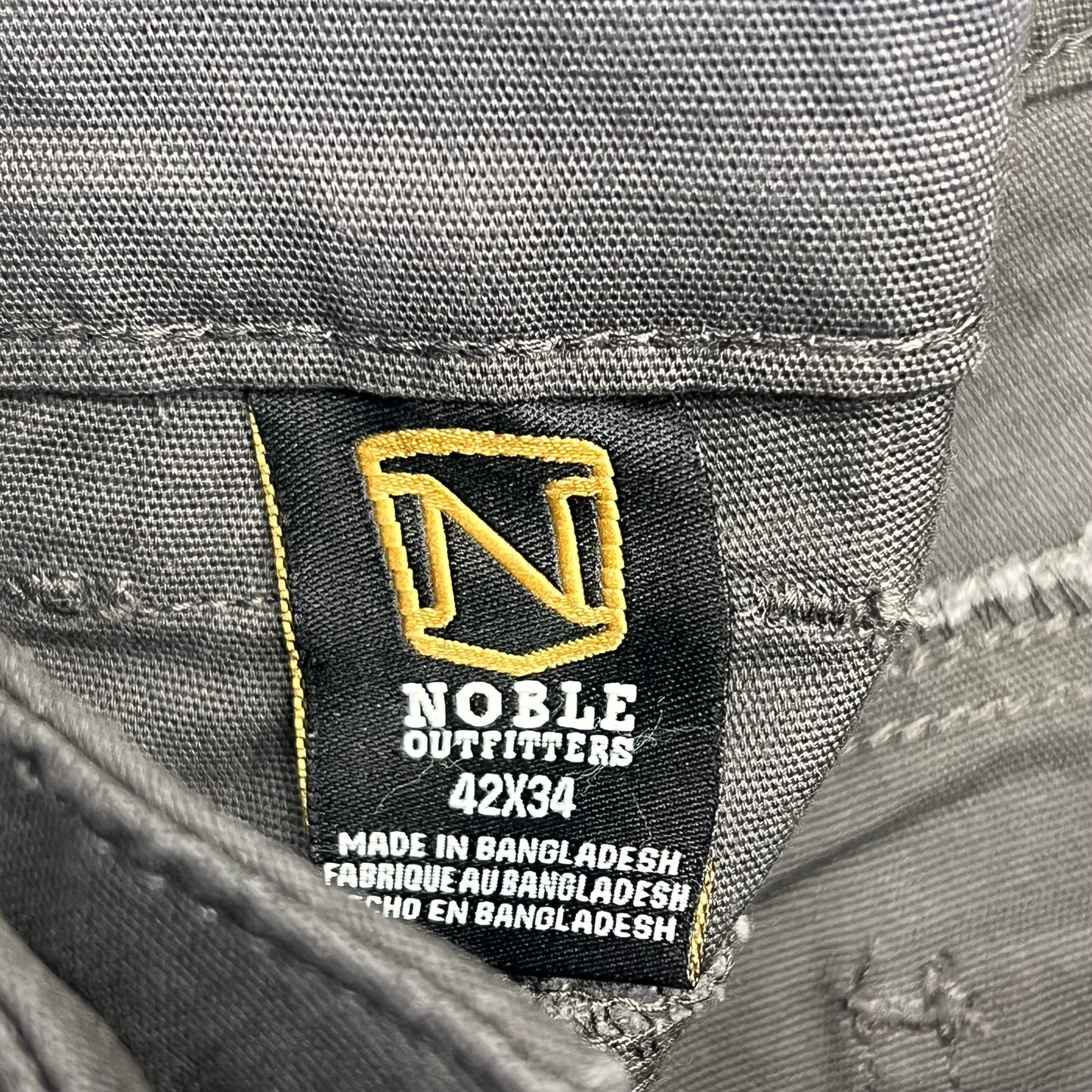 NOBLE OUTFITTERS Flex Stretch Canvas Work Pant Men's Sz 42x34 Asphalt 18425