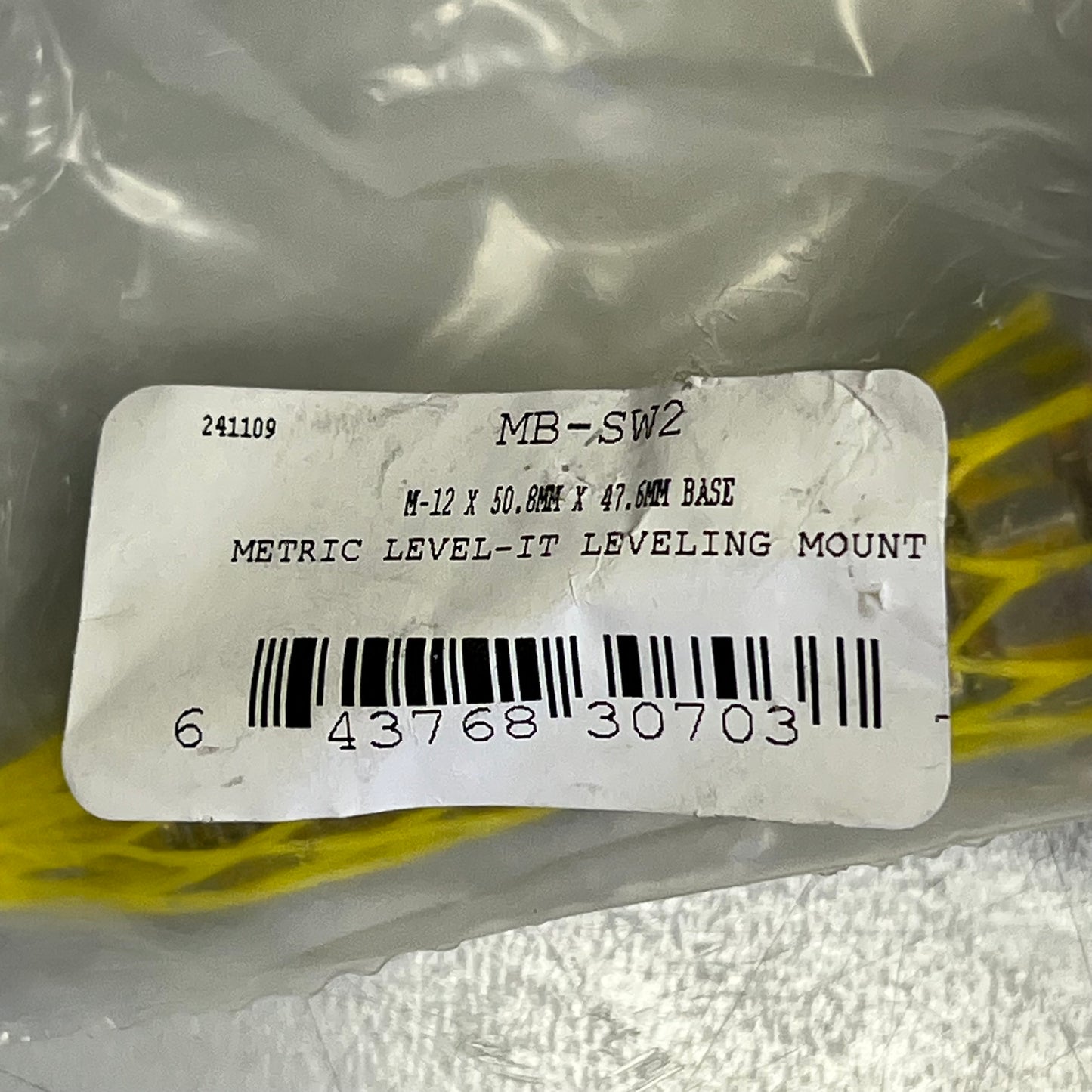 (2 PACK) Metric Leveling Mount Swiveling Stud M-12 X 50.8 X 47.6MM MB-SW2