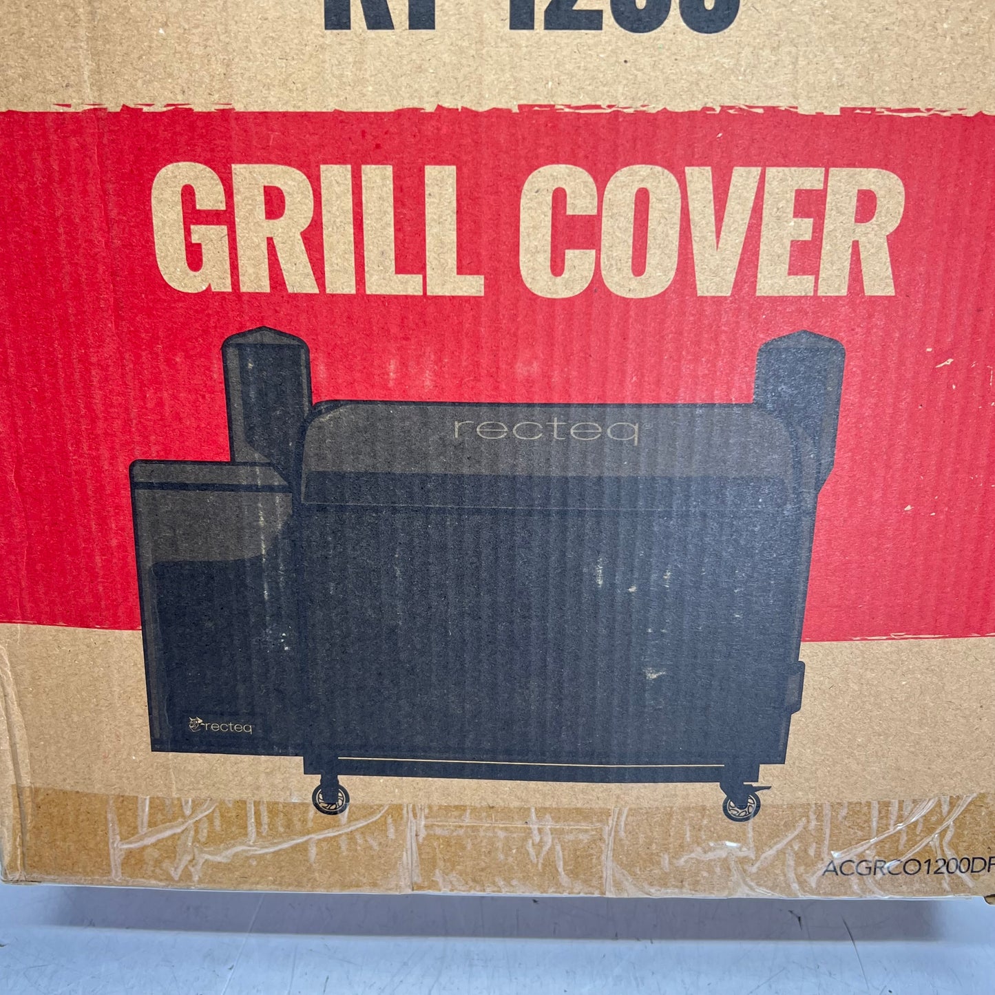 RECTEQ Dual Fire Grill Cover 2-ply Construction 350g Pvc Custom Fit Blk RT-1200