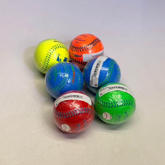 FRANKLIN(6 PACK) MLB Neon Probrite Teeballs 100% Sponge Rubber 9in 4-5oz Assorted