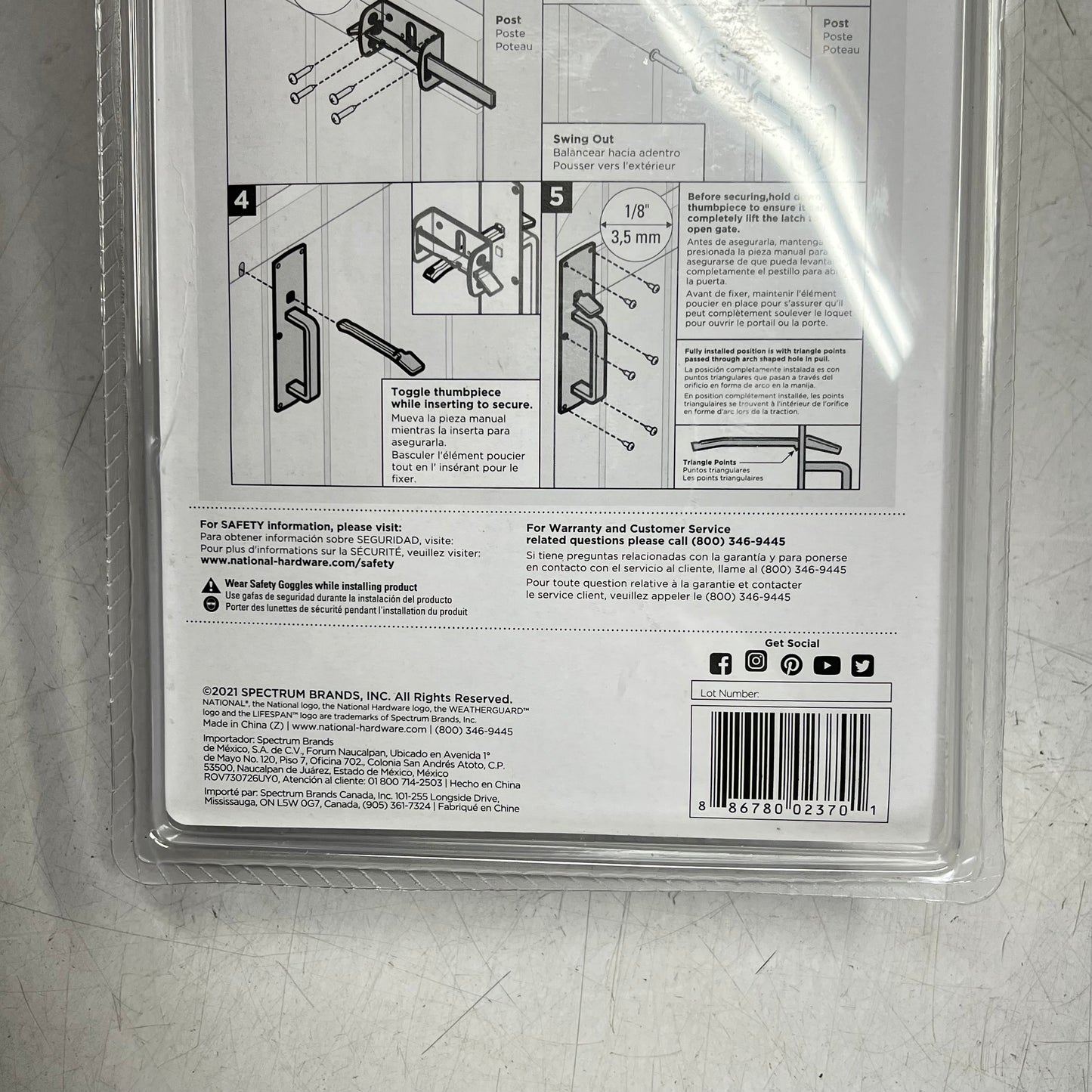 NATIONAL HARDWARE V1394 Series Ornamental Gate Thumb Latch Black N109-050