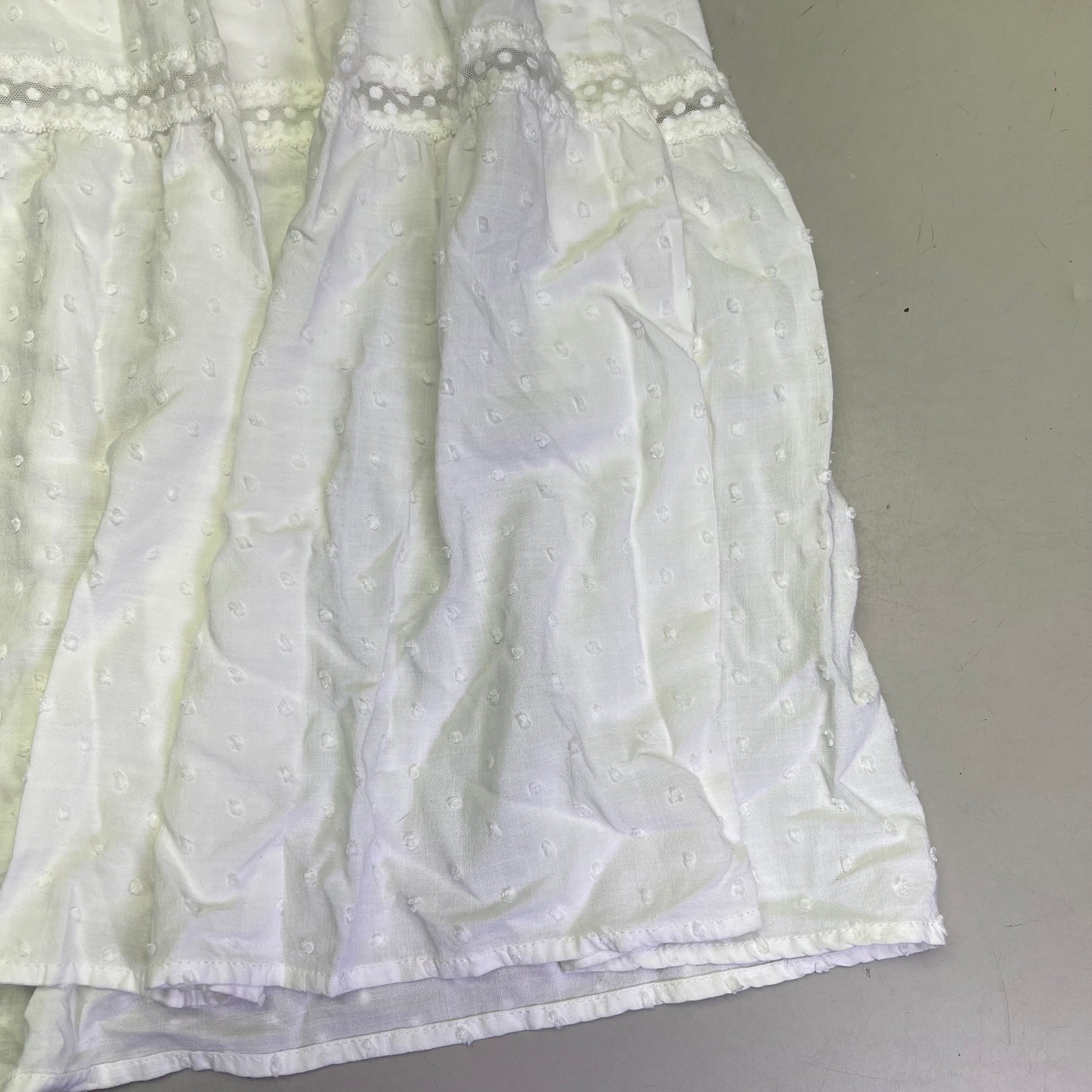 KNOX ROSE Lightweight Short Sleeve Maxi Dress  Women's Sz L White (Pre-Owned)