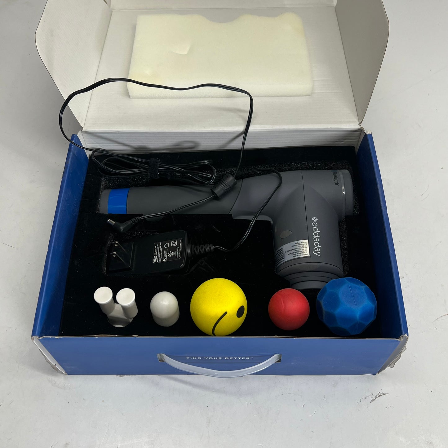 ZA@ ADDADAY Biozoom Edge Percussion Bluetooth Massager Gun Gray (As-is)