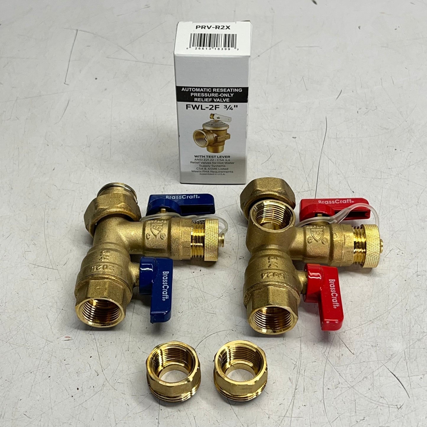 BRASS CRAFT Service Valve Kit W/ Pressure Relief 40 -180°F 125 Psi TWV30RX