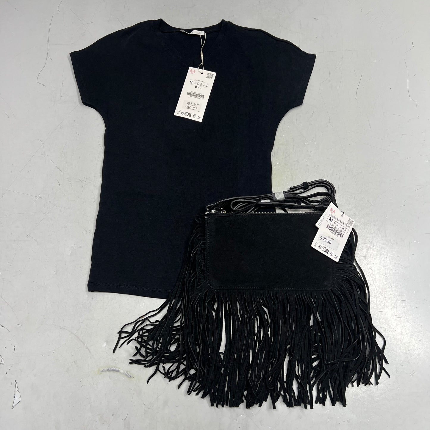 ZA@ ZARA Lot Of Assorted Clothing & Shoes Women's Sz S & 37 Multicolor